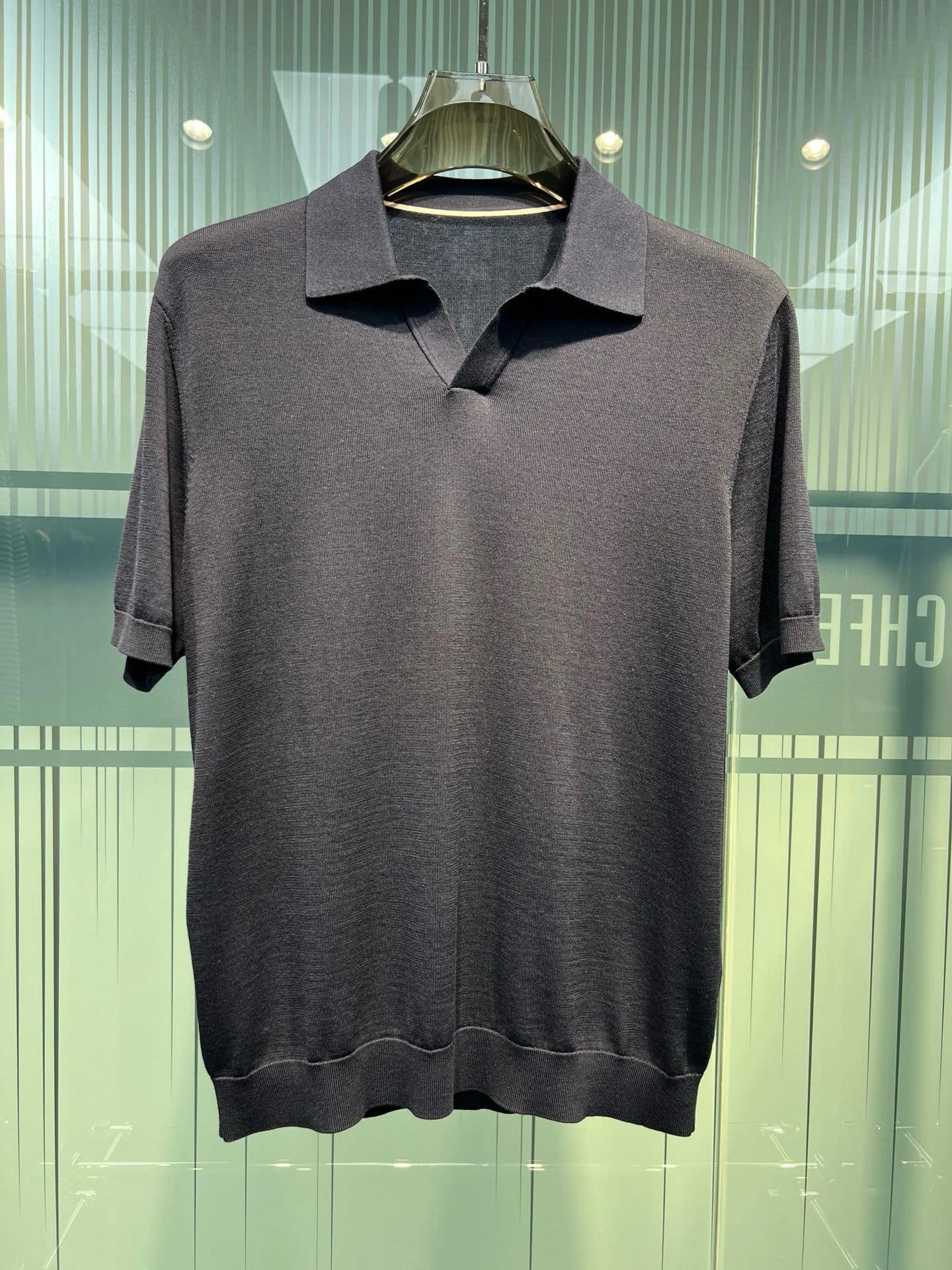 Old Money Style Summer New Mulberry Silk Blended Fabric Sweat Absorbing and Breathable Business Casual Short Sleeve Polo Shirt