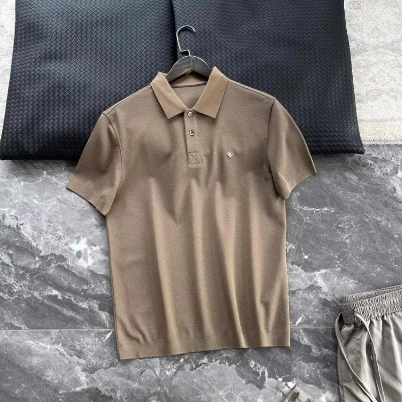 Summer, light luxury business commute casual lapel short-sleeved T-shirt polo shirt