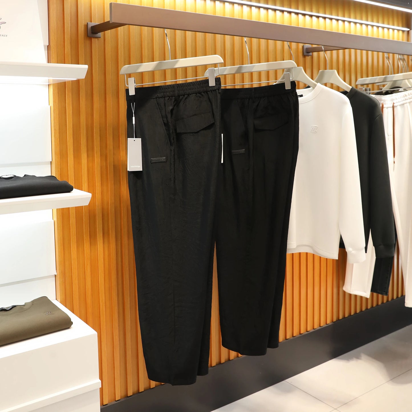 2025 spring and summer new men's light luxury urban outdoor acetate cool breathable wide-leg straight casual pants