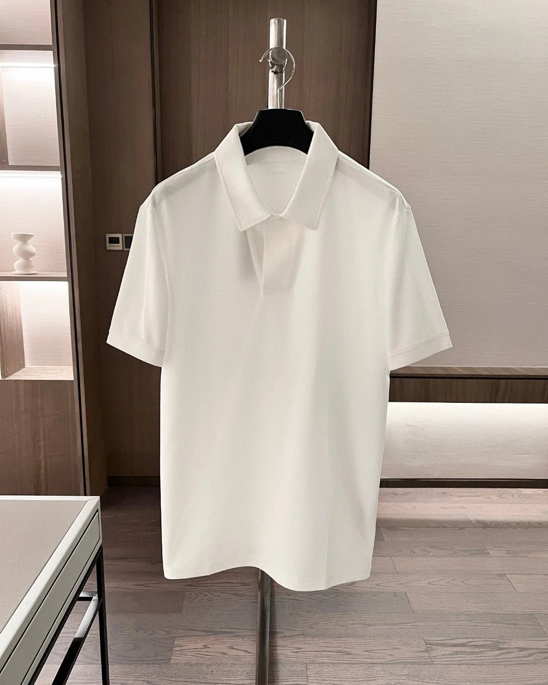Italian European and American luxury old money style men's clothing summer business simple casual lapel short-sleeved polo shirt