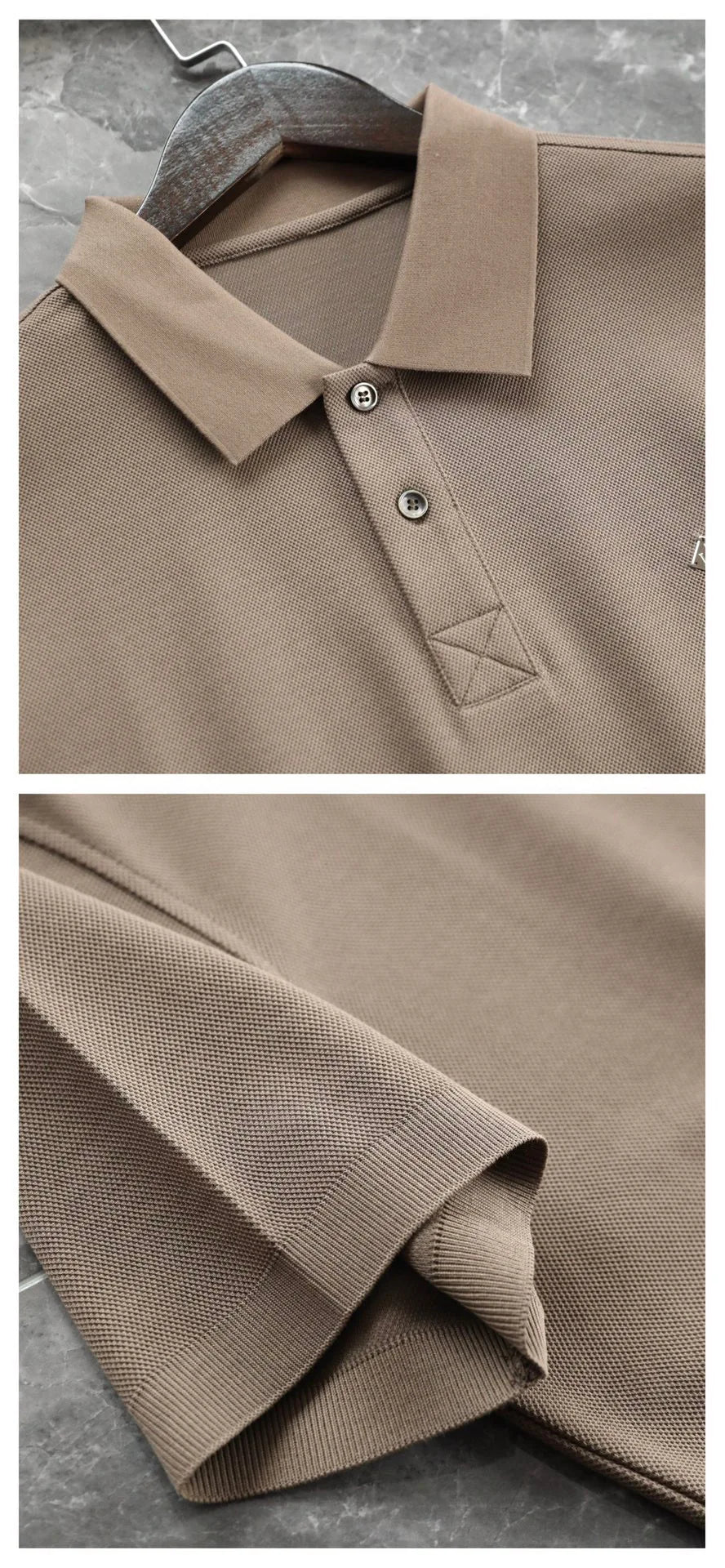 Summer, light luxury business commute casual lapel short-sleeved T-shirt polo shirt