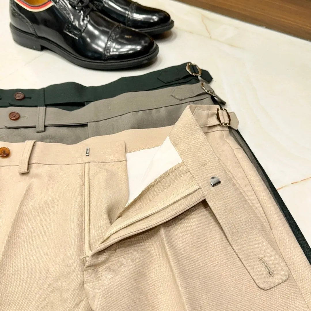 LP old money wind wool mixed tencel business casual straight pants