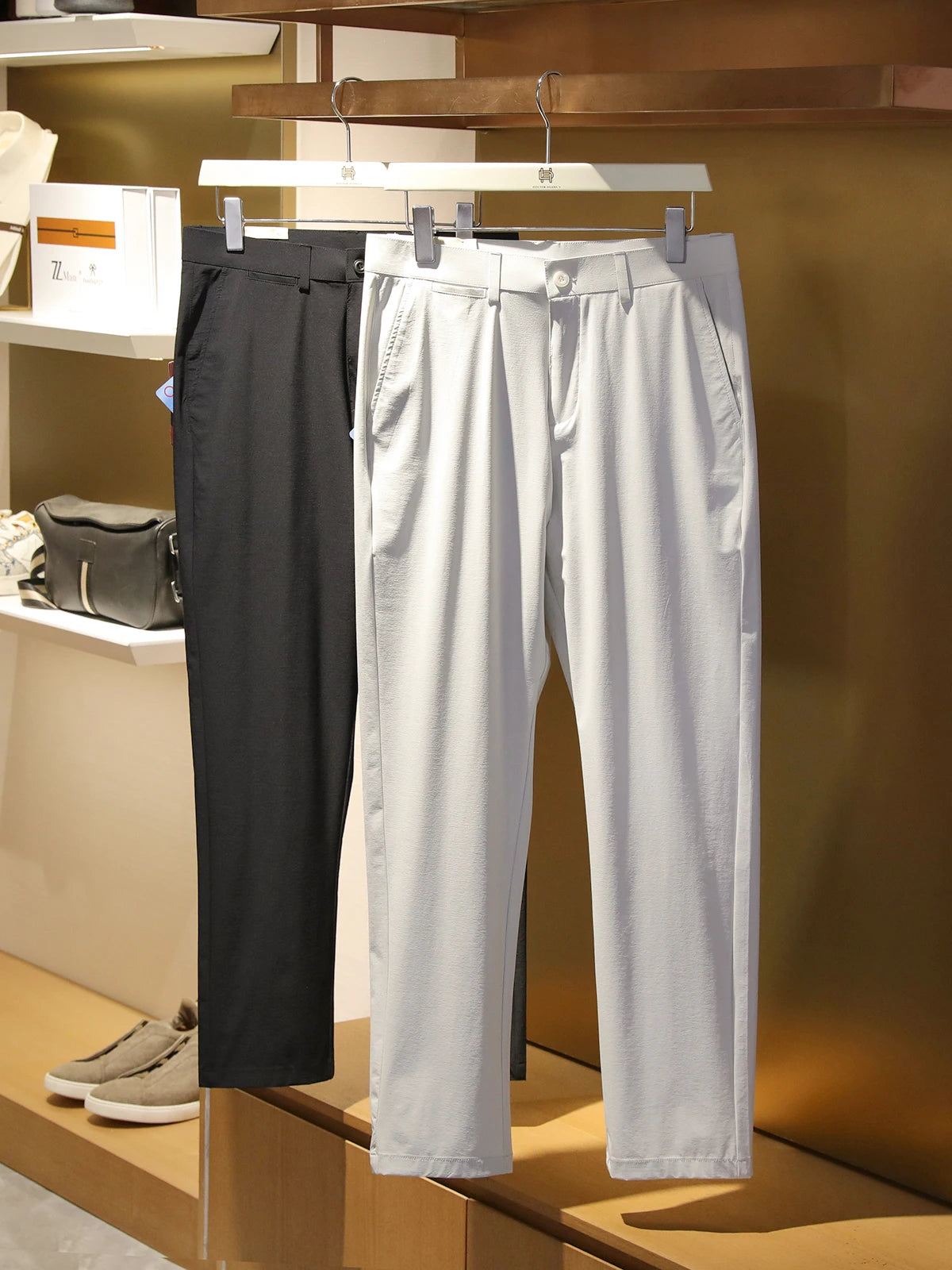 LP Italian luxury 2025 spring and summer new men's light business sports high elastic breathable quick-drying casual trousers
