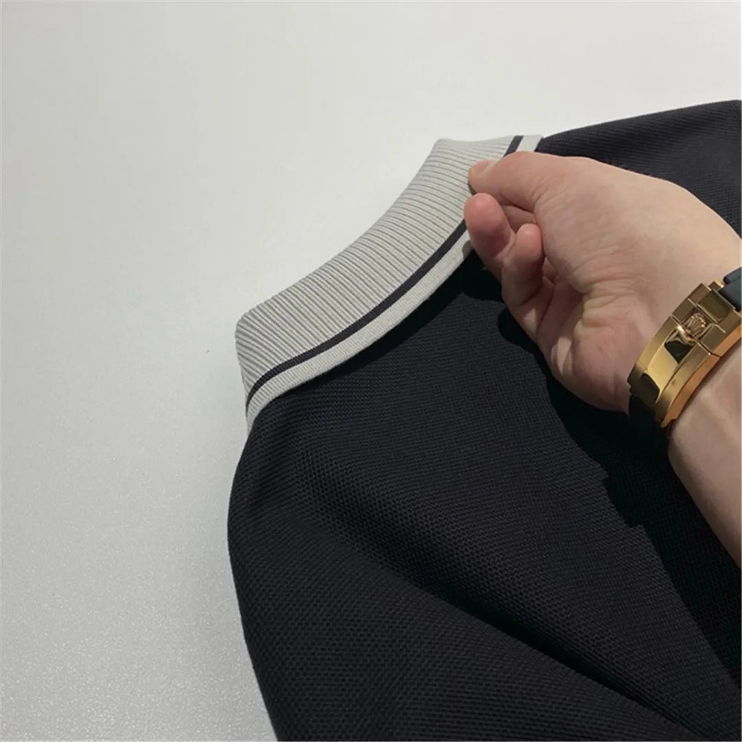 Light luxury style 25 spring and summer new, old money style business leisure commuting lapel short-sleeved T-shirt polo shirt
