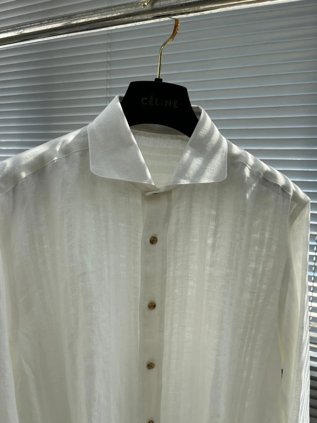 Kiton summer 2025 new cotton and linen blend fabric dark pattern texture fashion casual men's long-sleeved shirt
