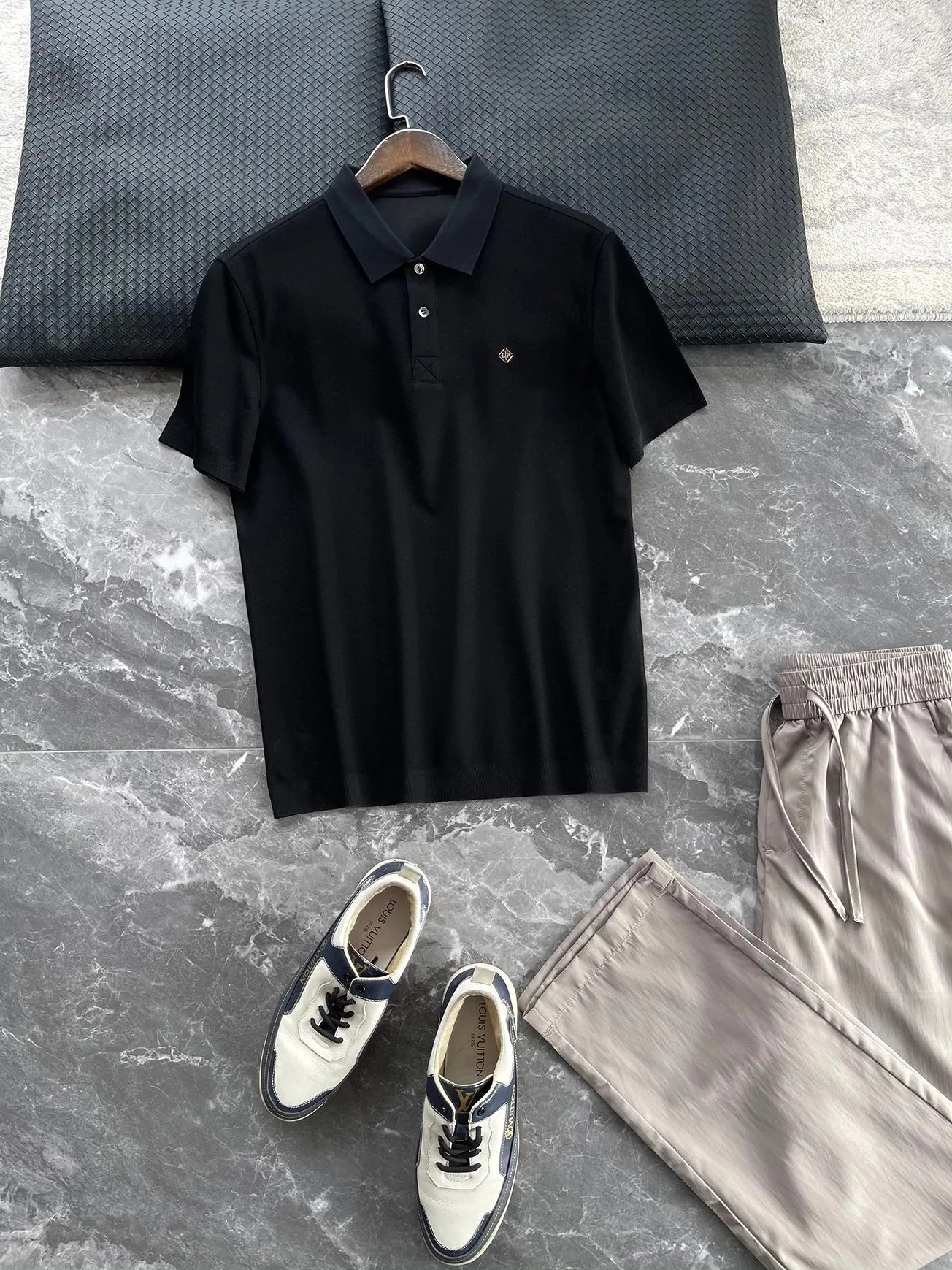 Summer, light luxury business commute casual lapel short-sleeved T-shirt polo shirt