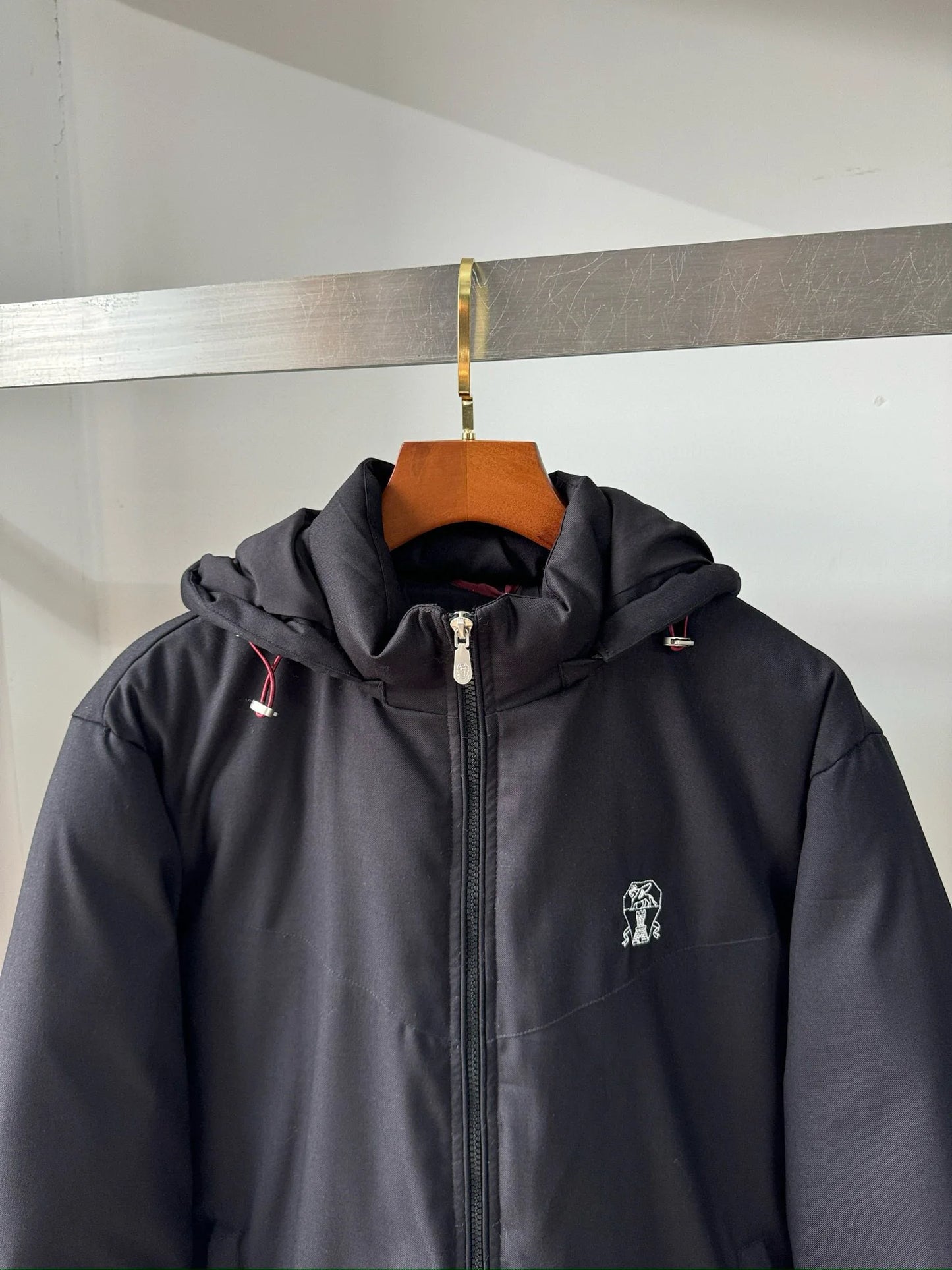 Italian BC men's autumn and winter new fashion casual thick warm stand collar hooded cotton coat thick jacket