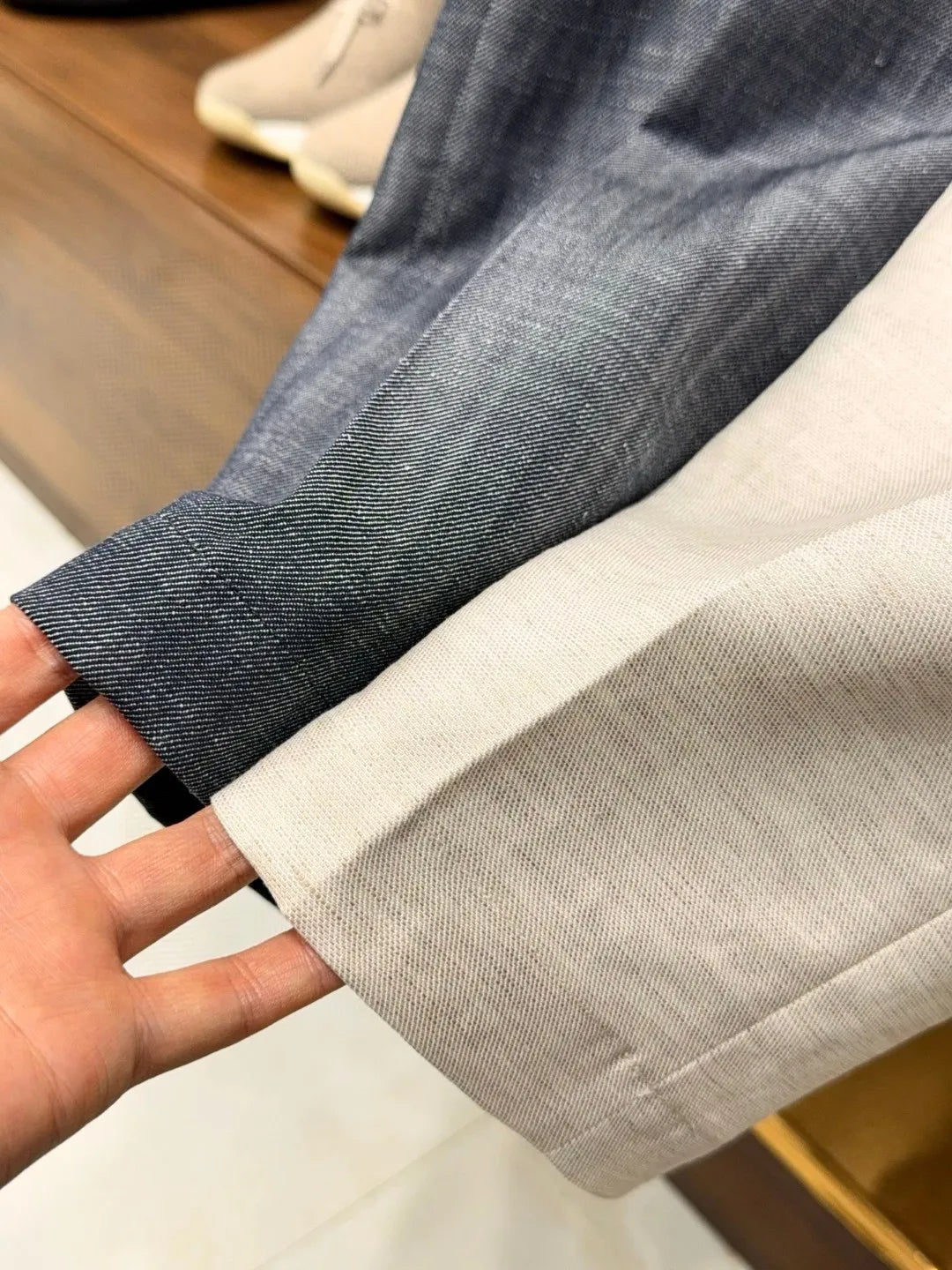 Italian LP light luxury men's clothing 25 summer linen mixed Tencel semi-elastic waist business casual pants
