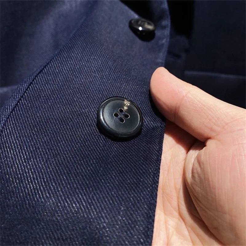 High luxury heavy series, light and breathable texture, temperament gentleman business casual linen loose jacket