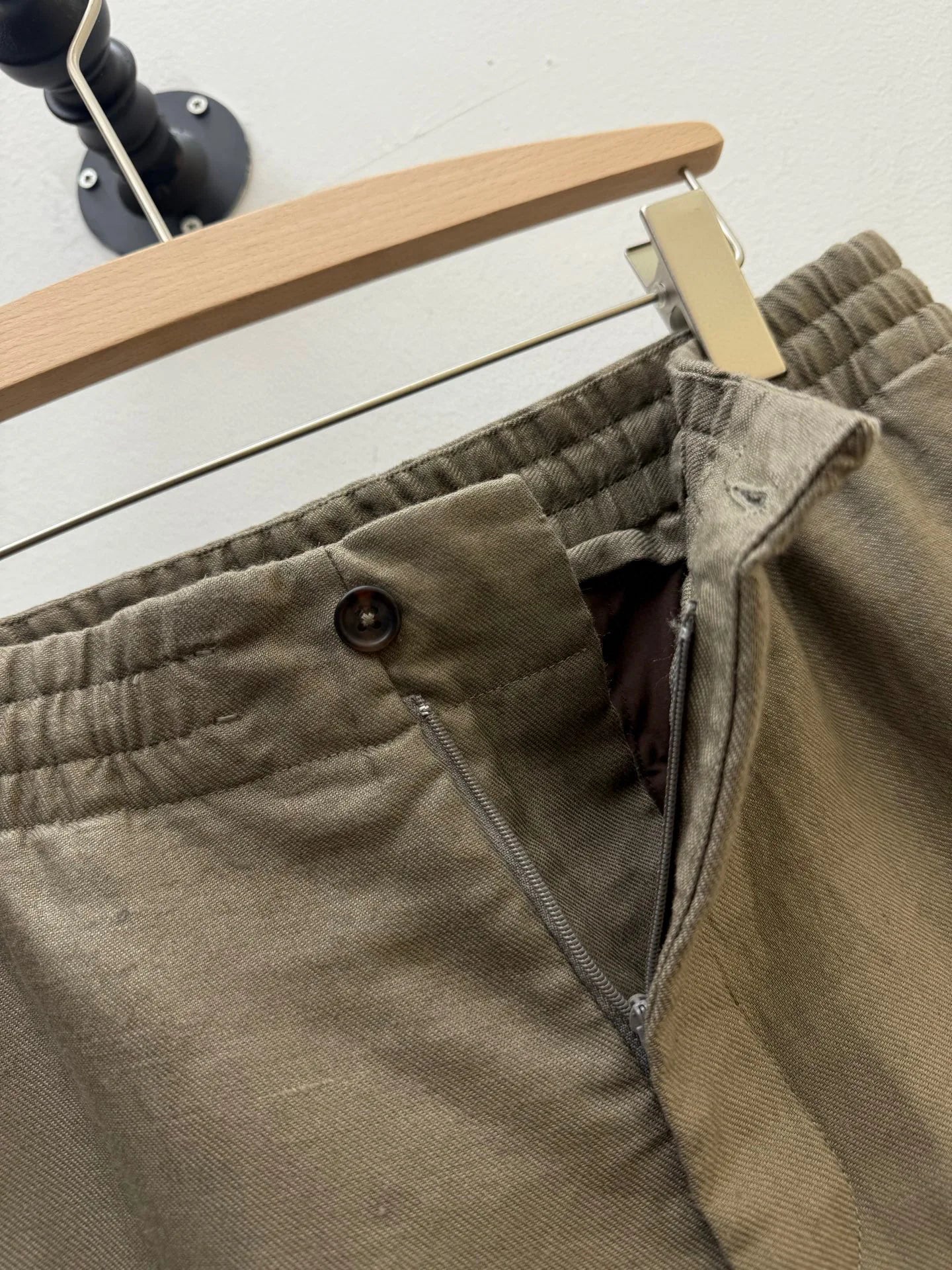 High quality, old money style 100% linen, elastic waist fashion loose straight linen casual trousers