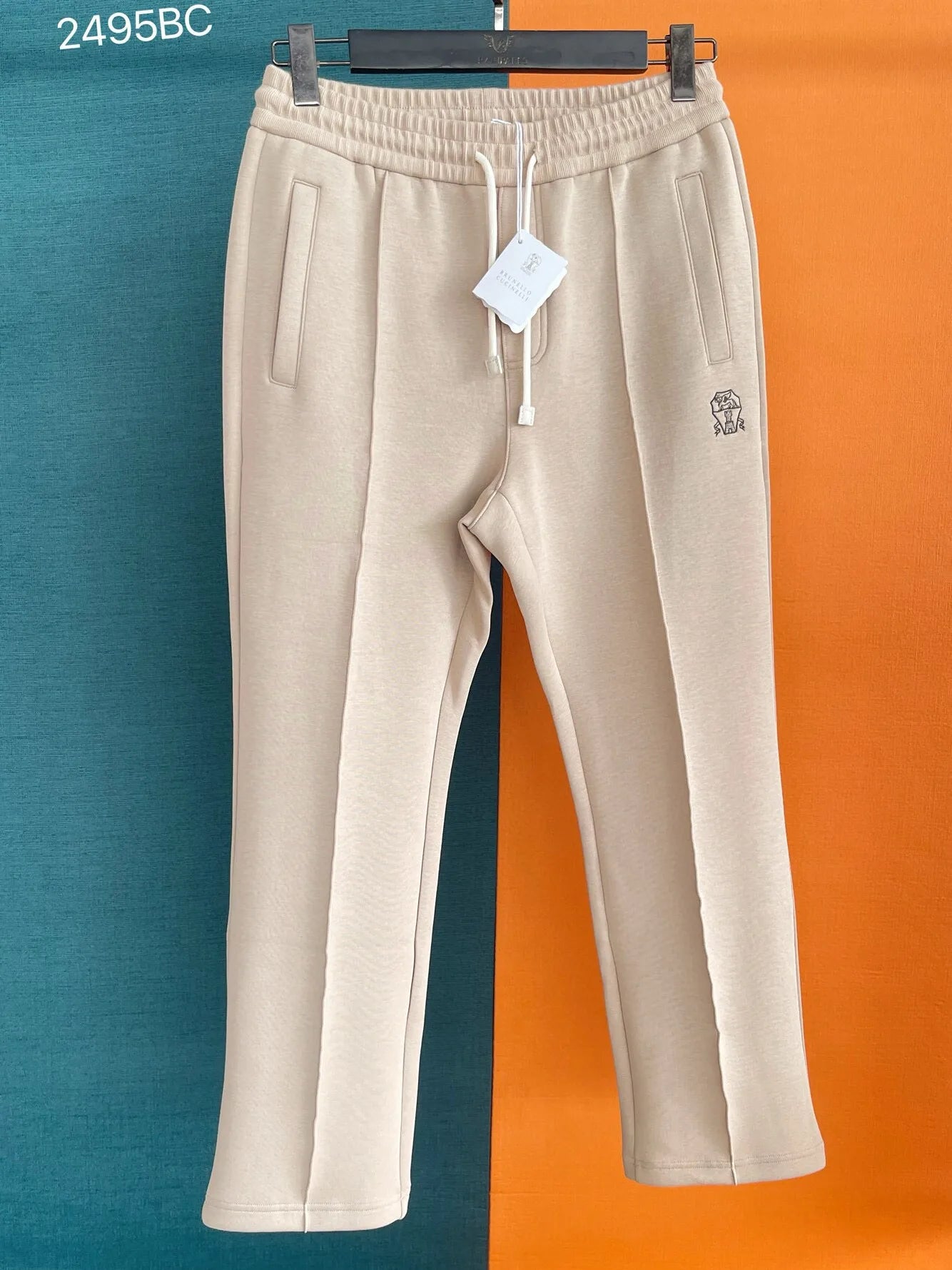 Italy BC old money style men's summer new Tencel space cotton sweatpants solid color business casual pants