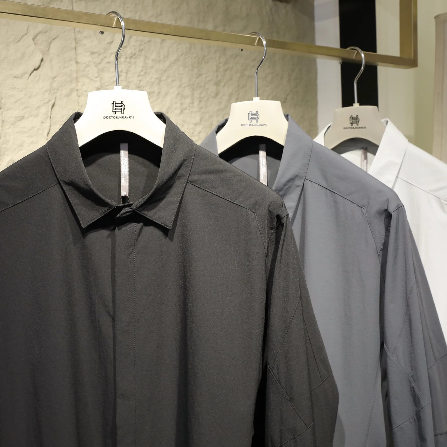 2025 summer new men's business and leisure outdoor quick-drying breathable high-elastic shirt light and thin long-sleeved shirt