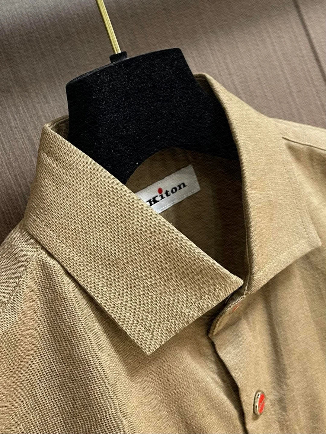 Italian Kiton vintage style 25 spring/summer linen business casual long sleeved shirt