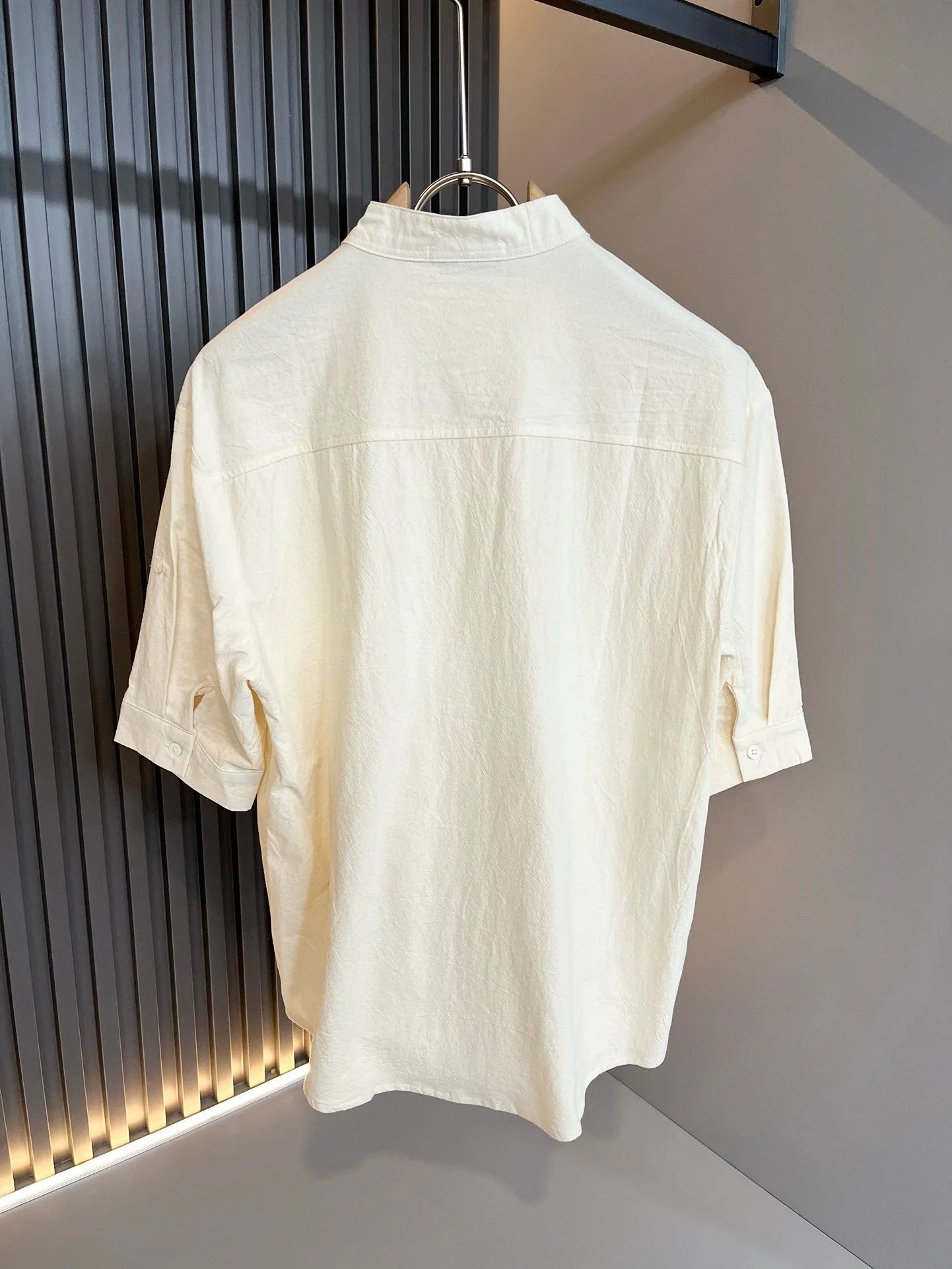 BC old money style men's clothing 24 autumn new solid color simple and versatile fashion business casual short-sleeved shirt