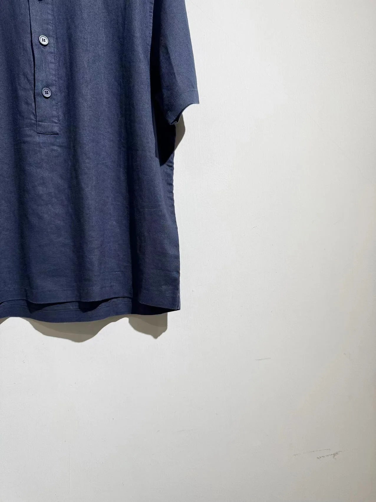 100% linen summer relaxation, loose and versatile breathable casual short-sleeved shirt