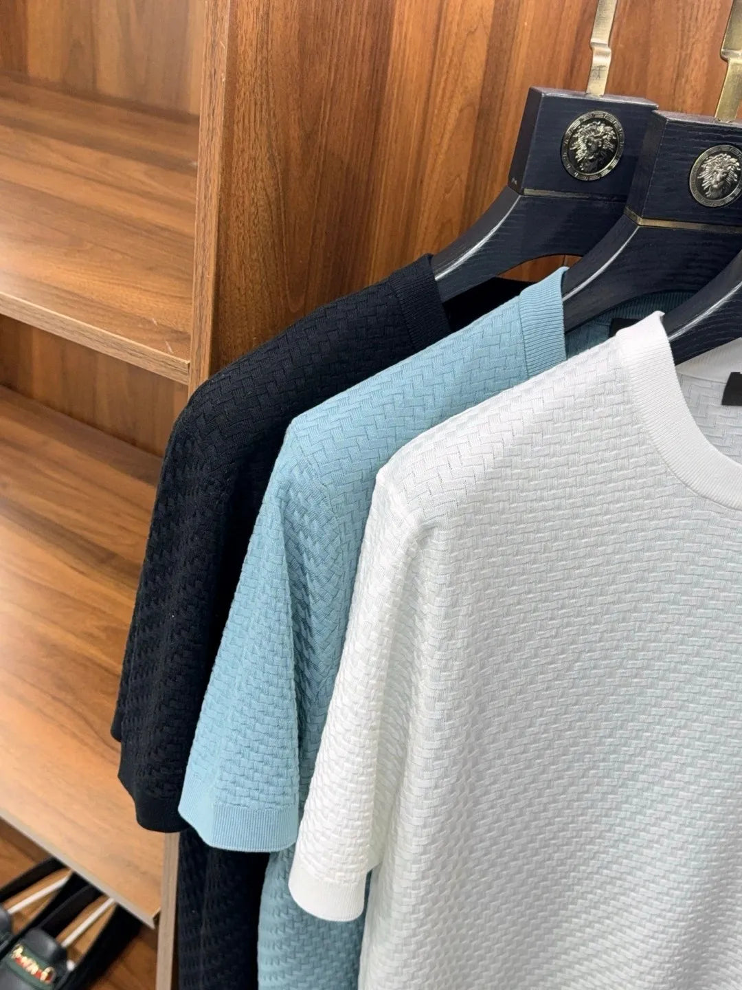 Italian LP old money style spring and summer high-quality Lyocell mixed silk round neck knitted shirt T-shirt