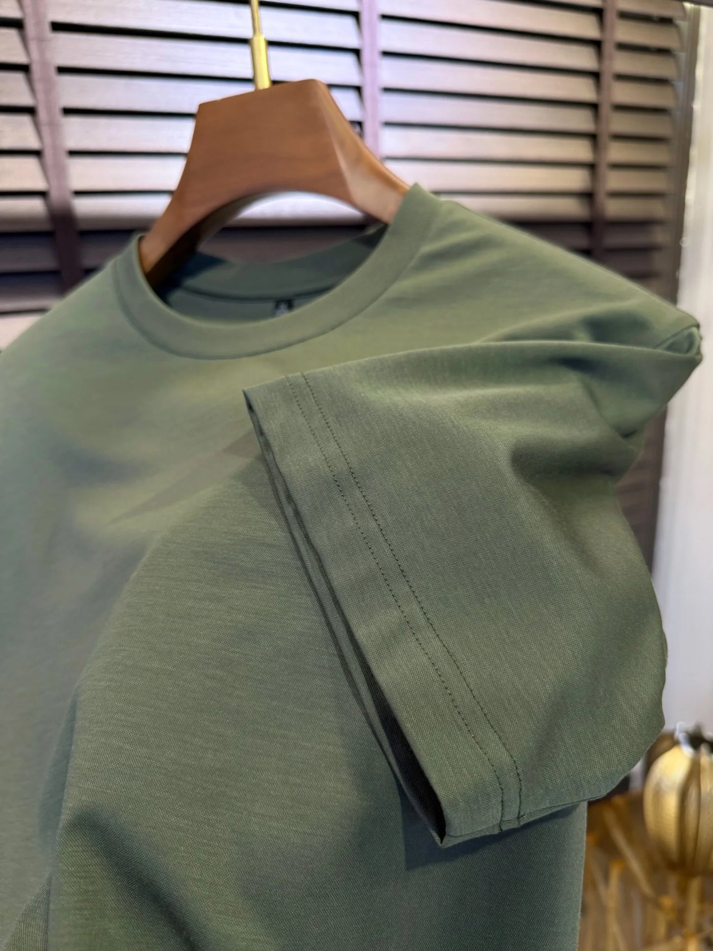 BC Men's Summer New Modal Spandex Breathable Solid Color Fashion Casual Old Money Wind Short Sleeve T-Shirt