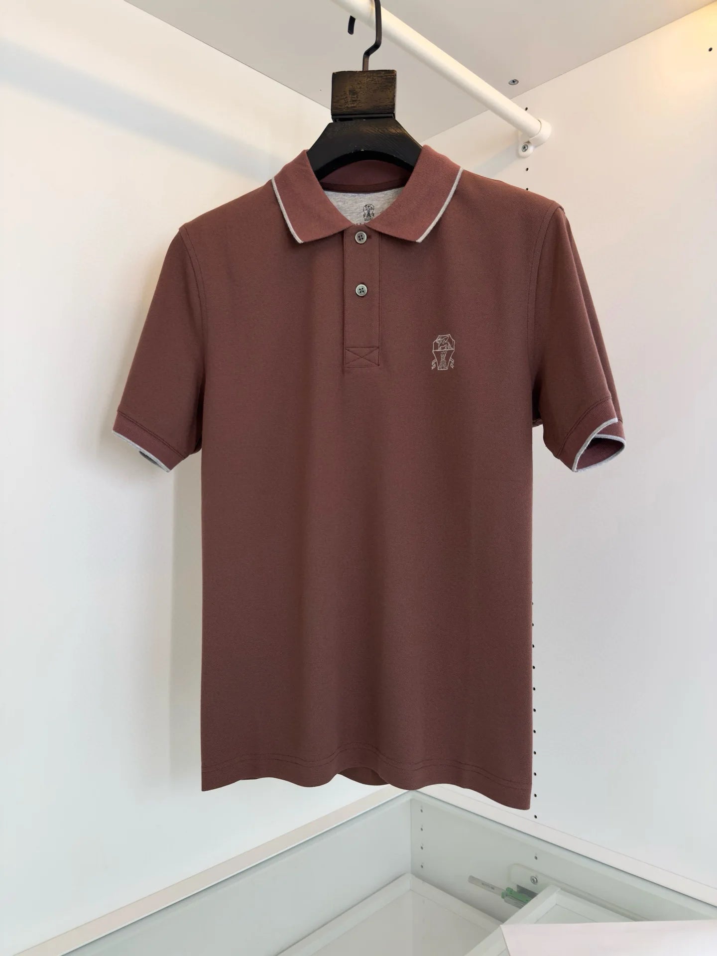 Italy BC 25 summer new Italian two-button contrasting color fashion casual old money wind short-sleeved polo shirt