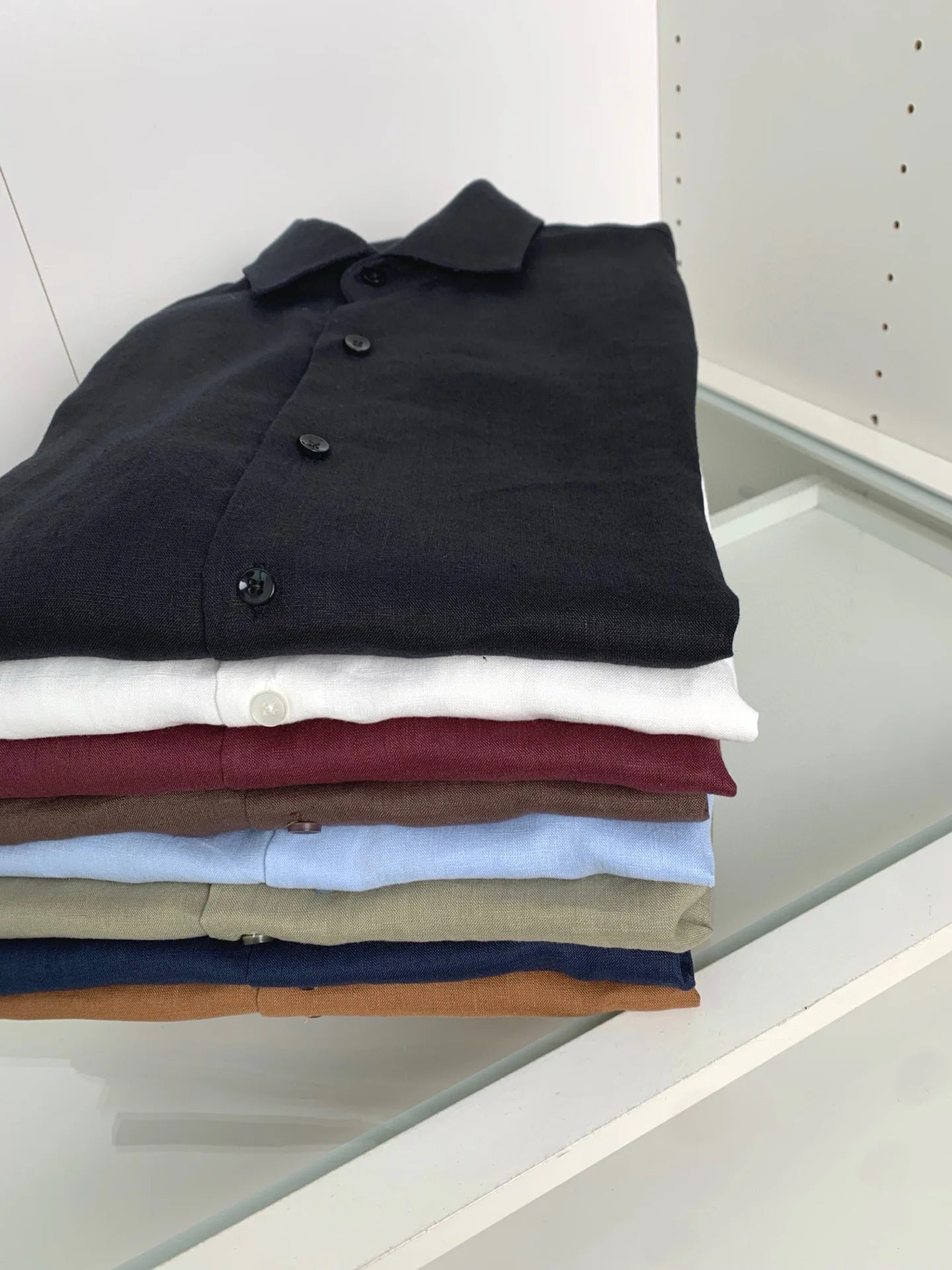 【Multiple color options】100% linen loose cut light luxury business casual breathable linen long sleeve shirt