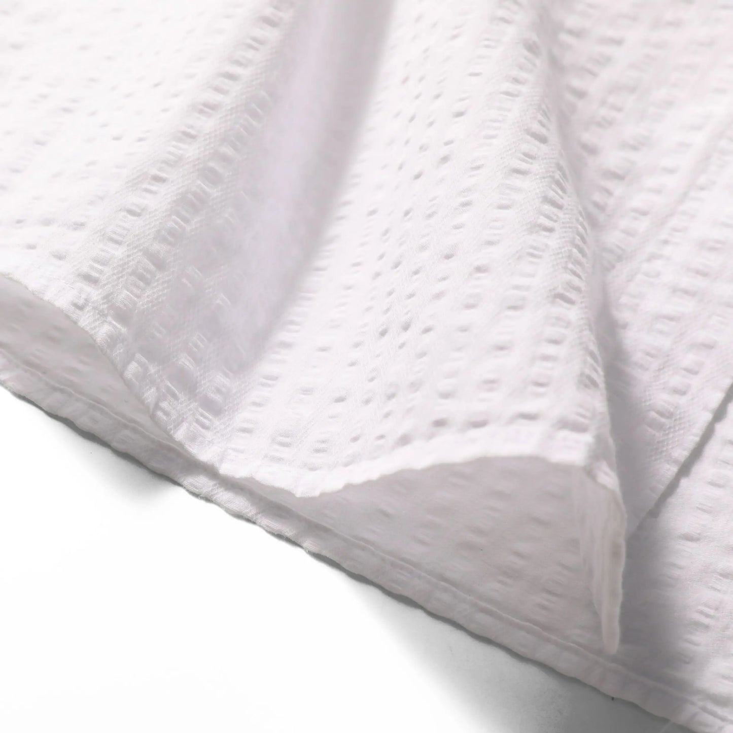2025 spring and summer new men's high-end white light luxury temperament seersucker cotton long-sleeved shirt 1035