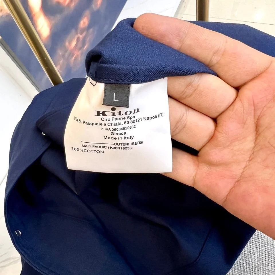 2025 summer new kiton men's lapel short-sleeved shirt simple fashion casual pants shirt set