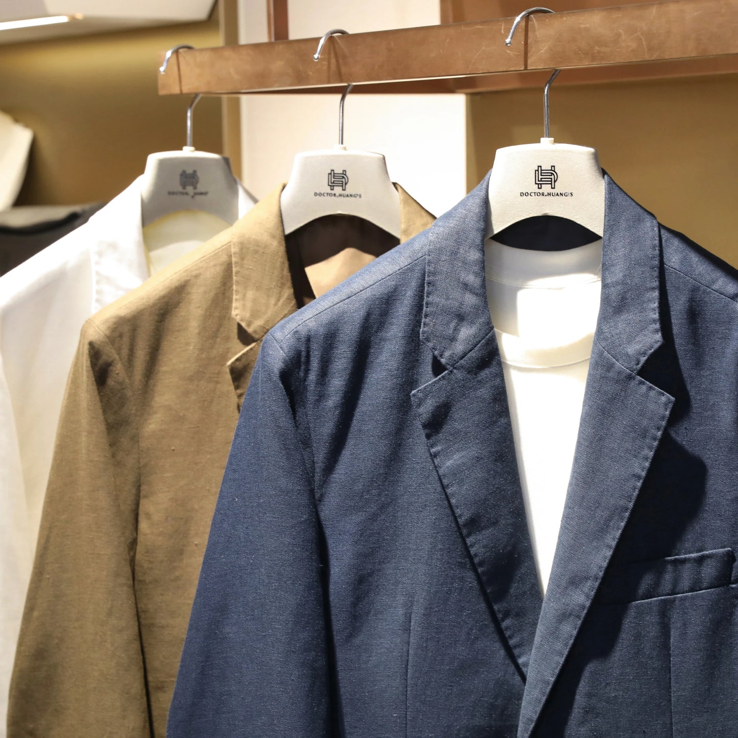 2025 spring and summer new men's high-end 100% pure linen breathable casual suit old money style suit jacket