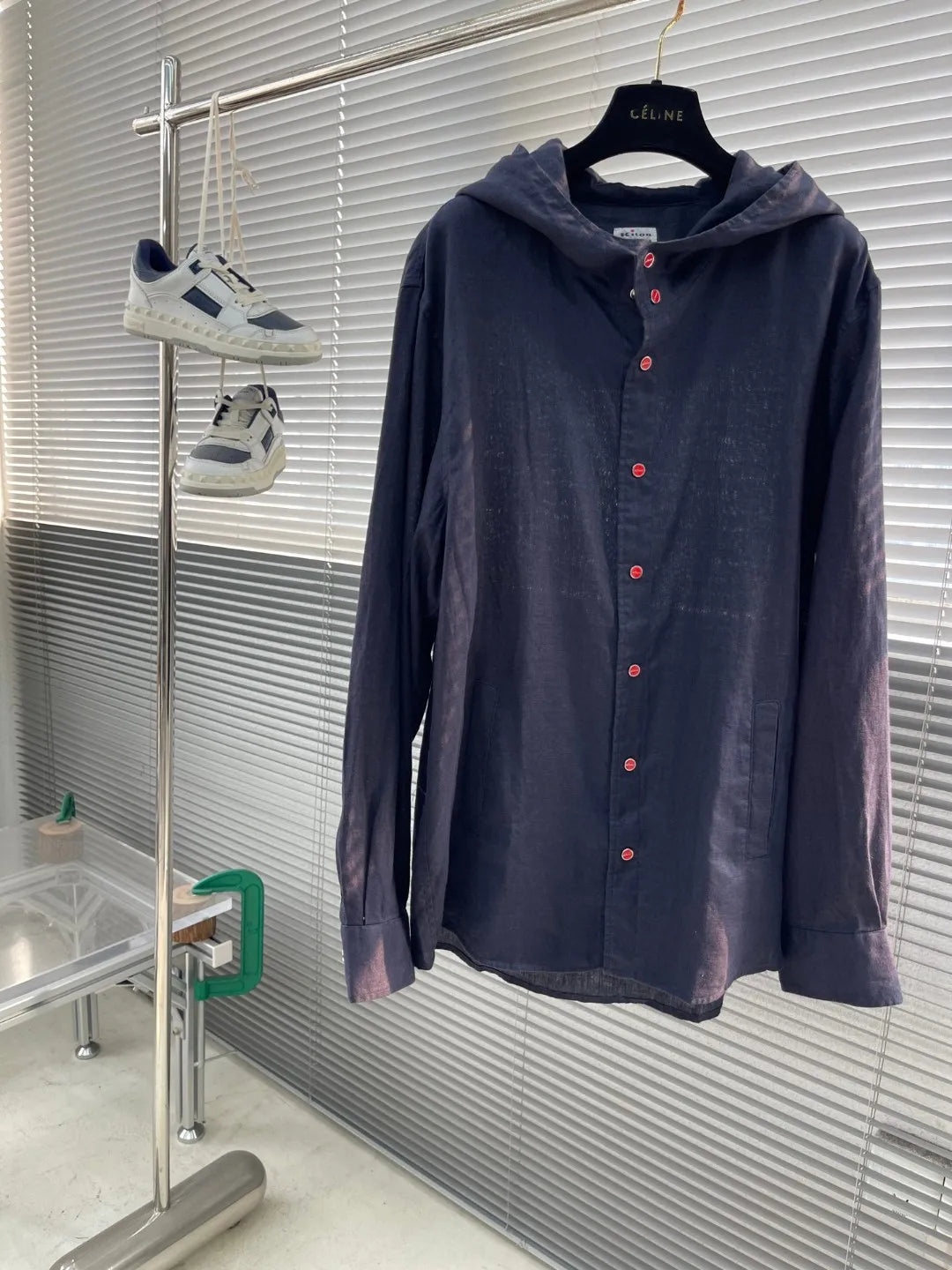 Italian Kiton Old Money Wind Summer High Version Pure Linen Windproof Sunscreen Casual Hooded Shirt Thin Jacket Men and Women