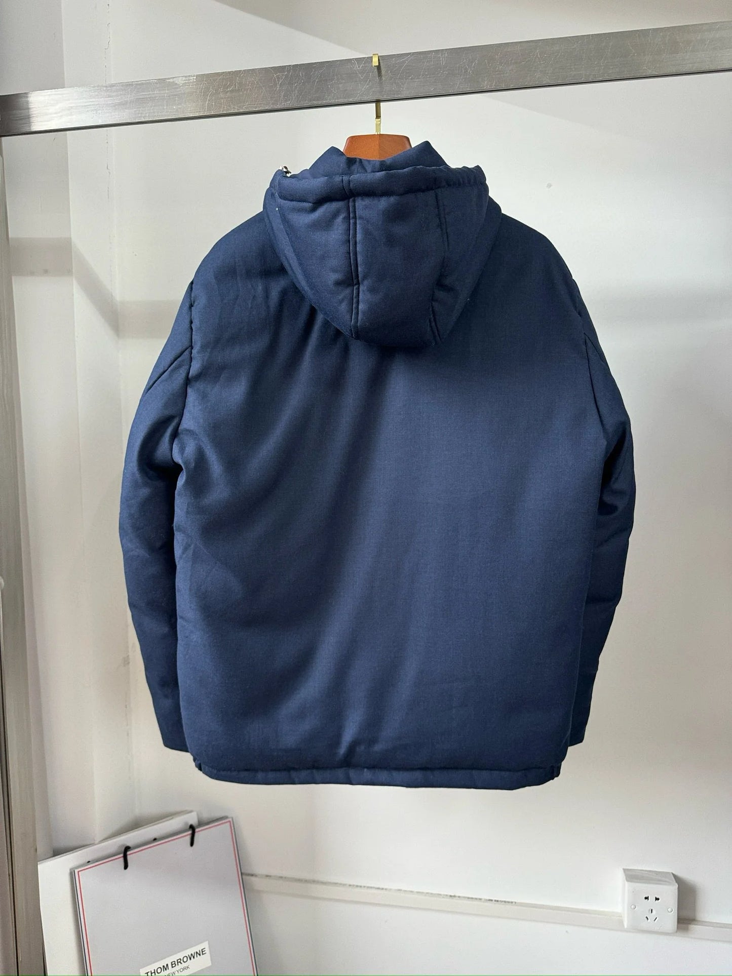 Italian BC men's autumn and winter new fashion casual thick warm stand collar hooded cotton coat thick jacket