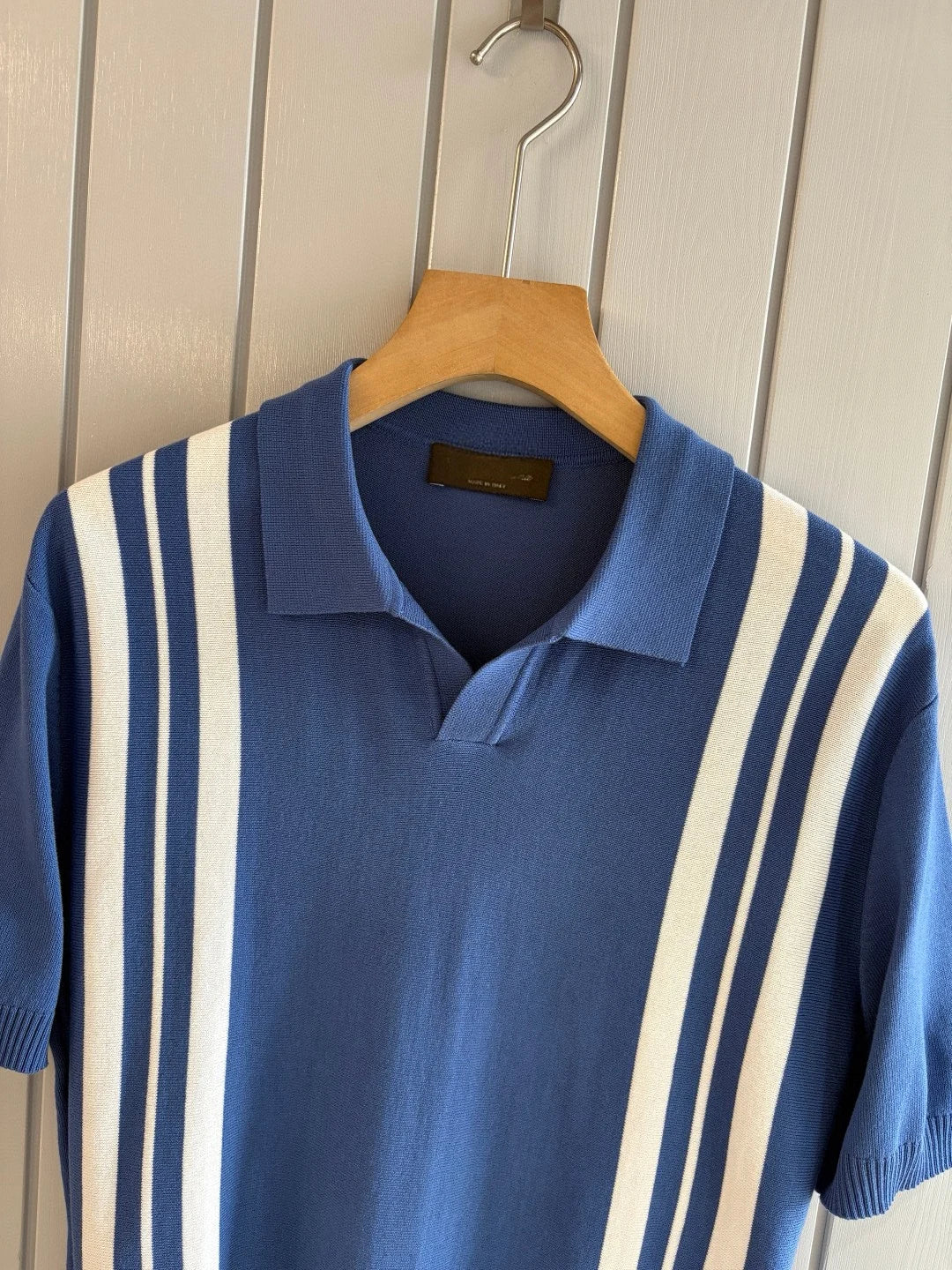 Italian LP old money wind 25 summer cashmere mulberry silk lapel short-sleeved business casual polo shirt
