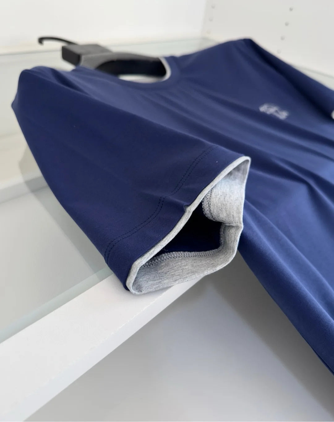 Italy BC men's clothing 25 summer new long-staple cotton breathable fake two fashion casual old money wind short-sleeved T-shirt