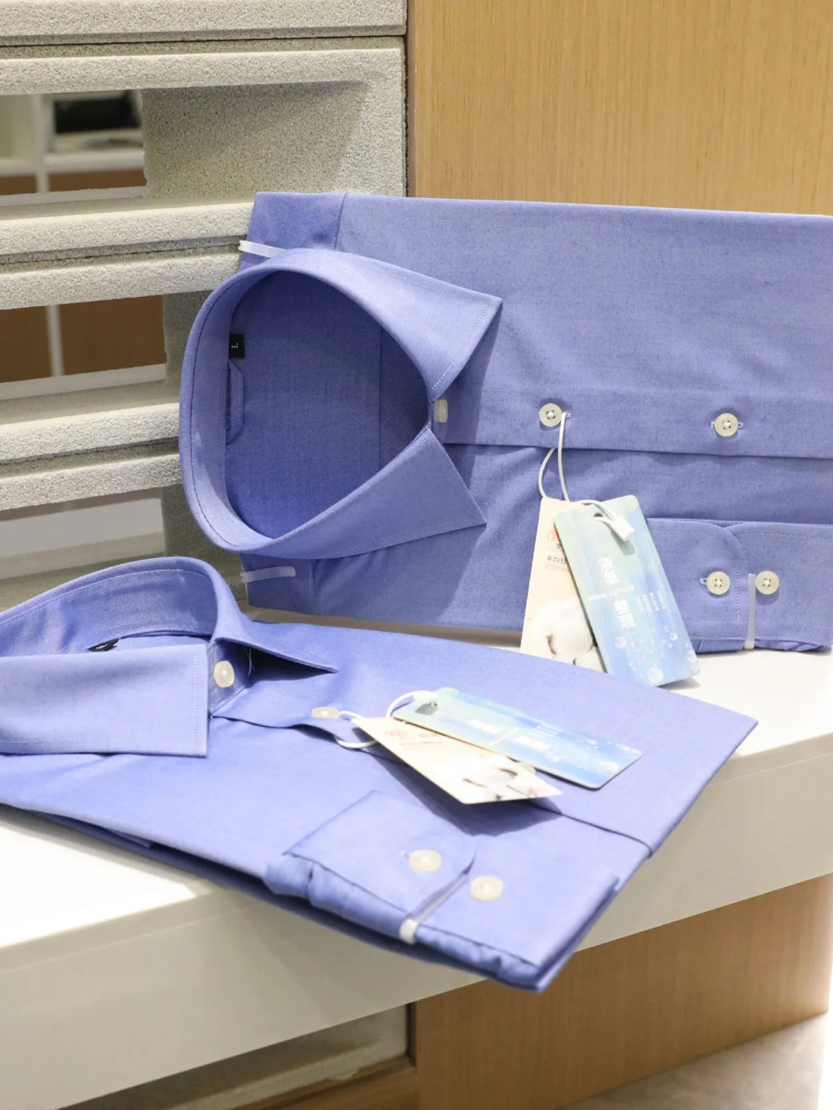 ZZ spring new men's business casual liquid ammonia cotton long-sleeved shirt formal professional shirt