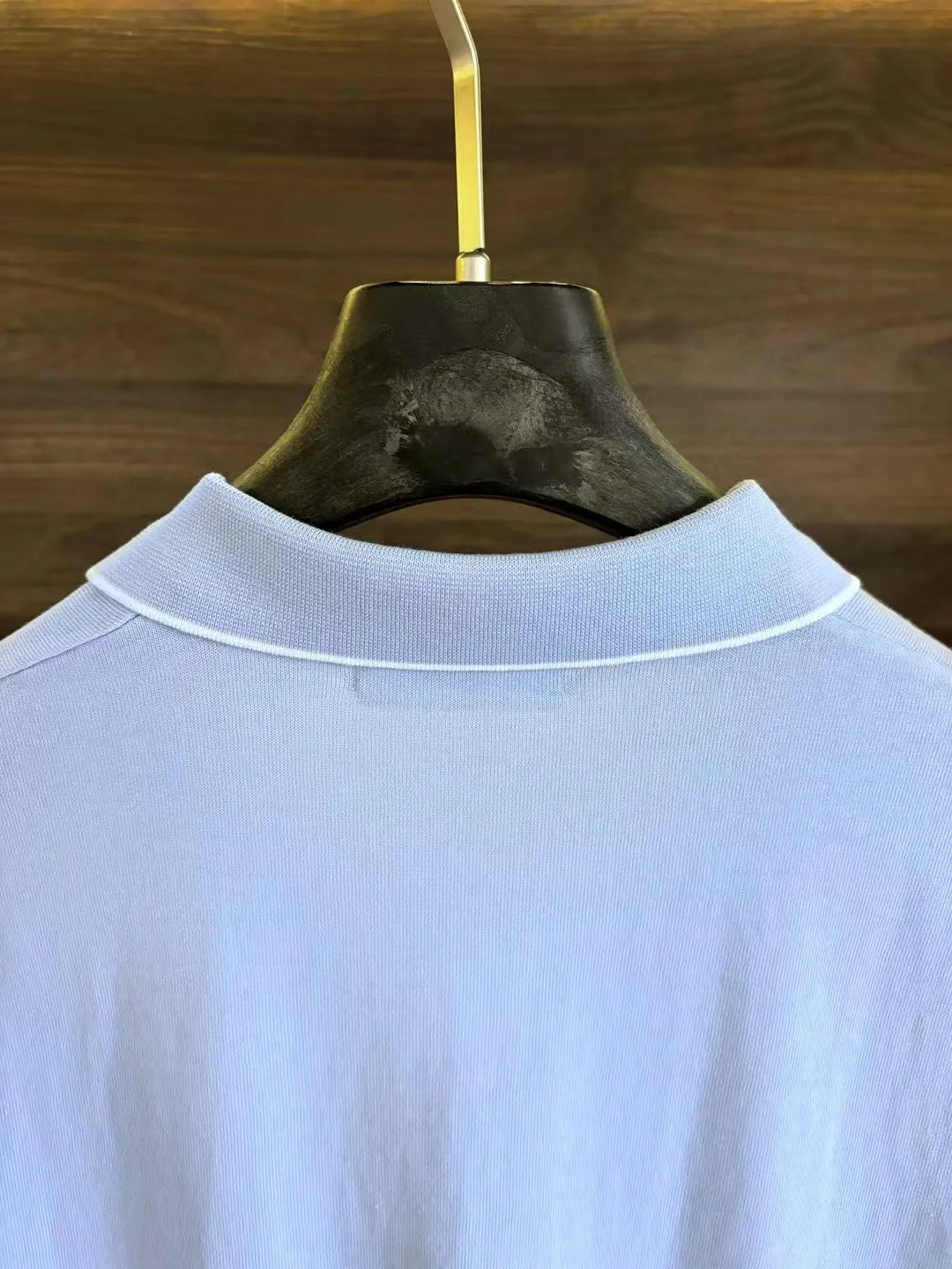 Italian kiton light luxury summer silk blended cotton spinning knitted Haiou collar short-sleeved polo shirt