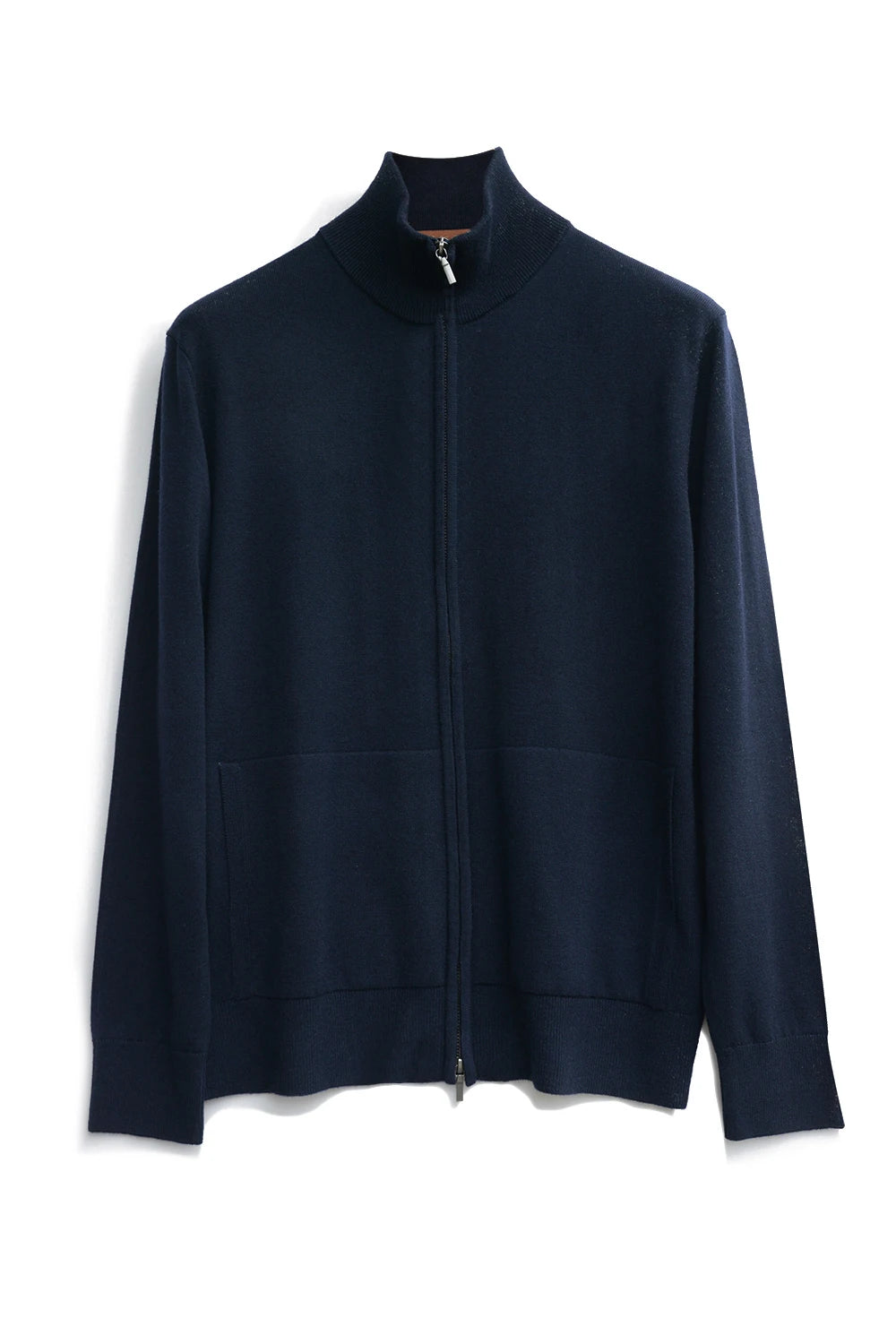 Autumn and winter new LP men's premium stand-up neck zipper knitted cardigan jacket wool Tencel blended sweater