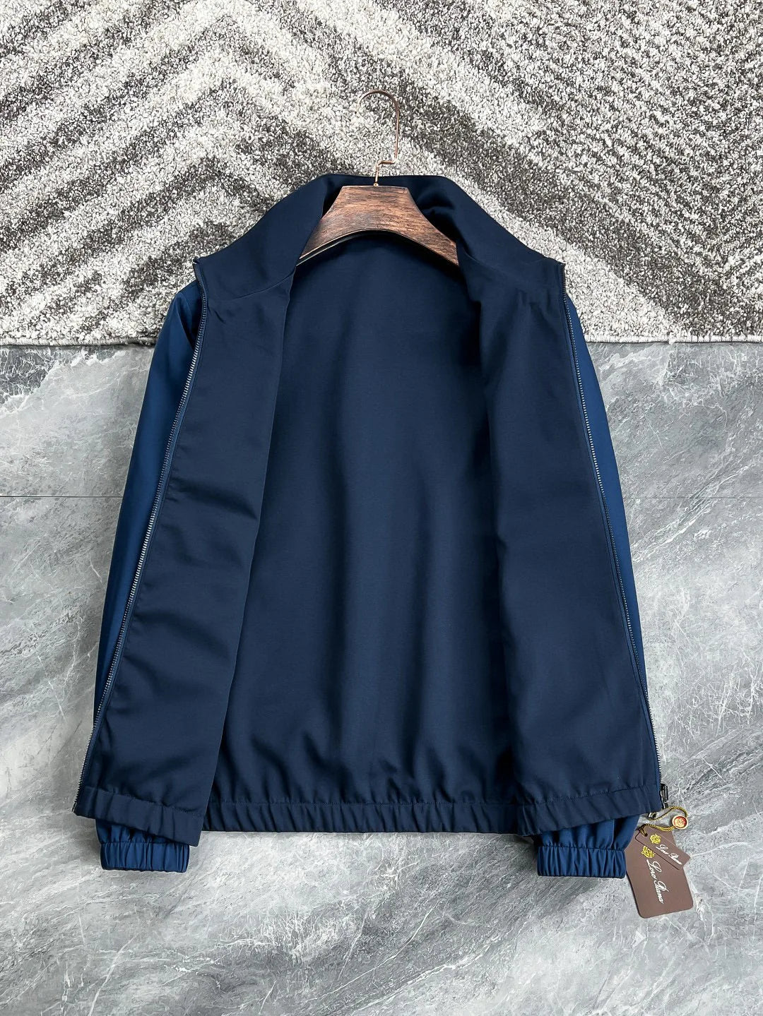 Italian LP men's early spring new fashion casual double-sided windproof wool stand-up collar jacket