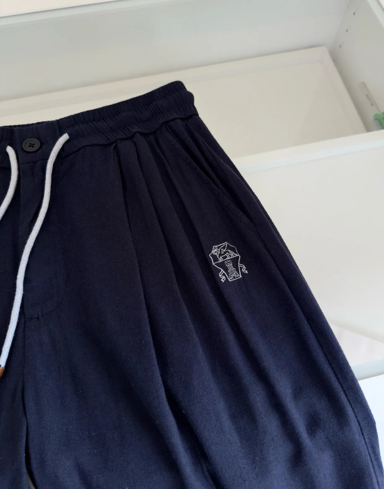 BC 25 Spring/Summer New Linen Sweat Absorbing Breathable Simple Fashion Old Money Style Straight Tube Casual Pants