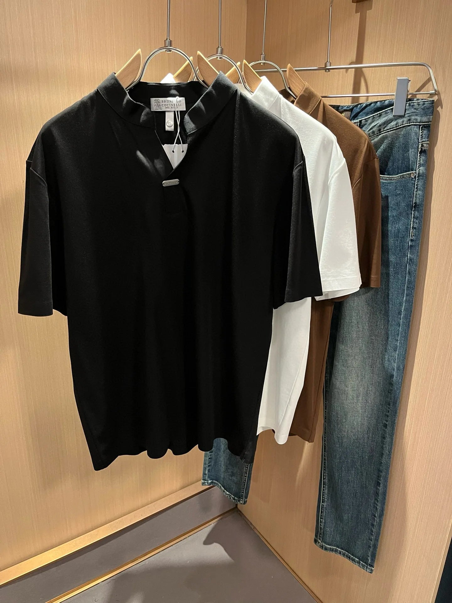 Italy BC summer new yarn cotton breathable simple fashion casual short-sleeved T-shirt
