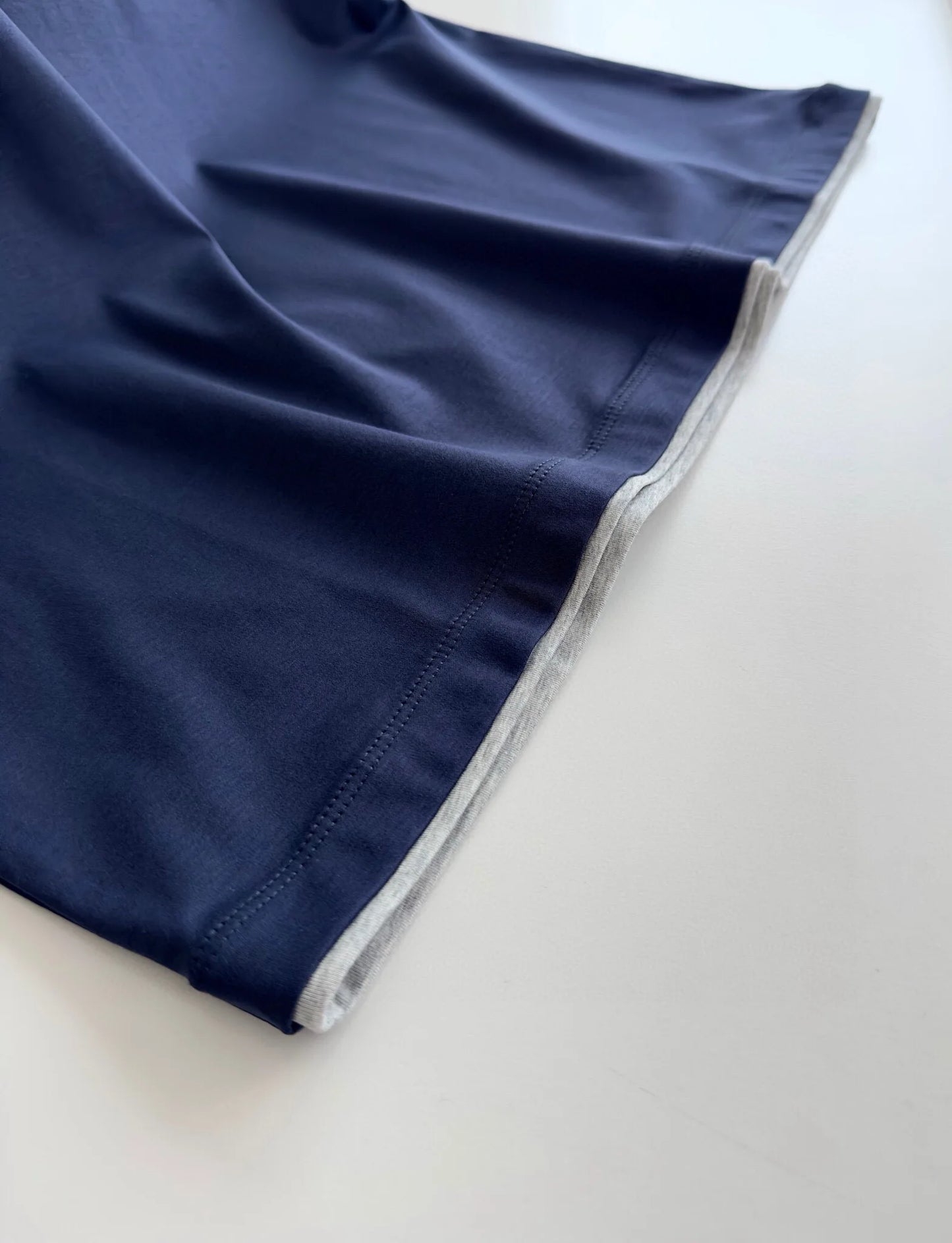 Italy BC men's clothing summer new crew neck bottoming shirt, fake two solid color old money style men's short-sleeved T-shirt