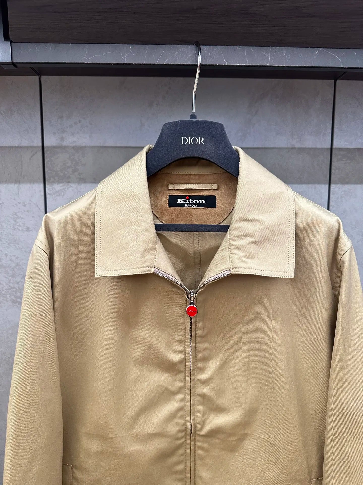 2025 spring new kiton chiton men's long-sleeved flight suit fashion versatile lapel solid color jacket