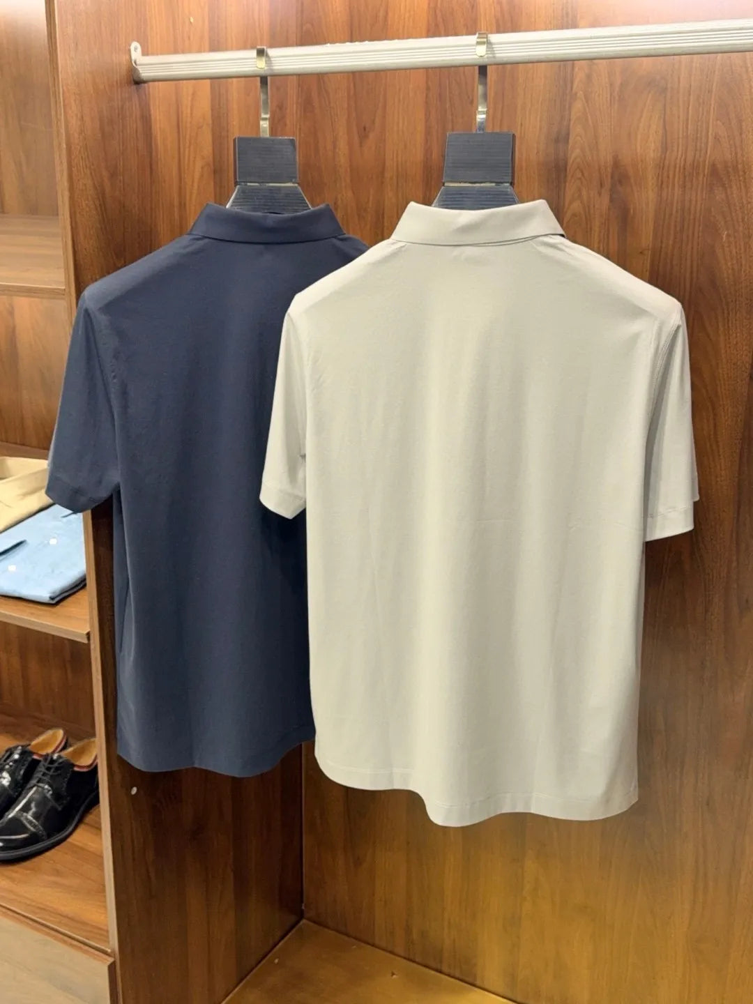 Italian old money style, business fashion urban style summer high version lapel short-sleeved polo shirt