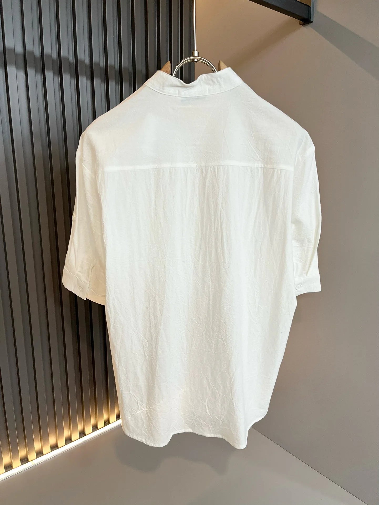 BC old money style men's clothing 24 autumn new solid color simple and versatile fashion business casual short-sleeved shirt