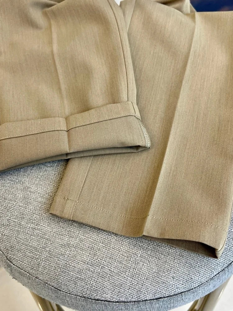 25 summer new kiton chiton men's solid color straight pants solid color simple fashion versatile casual pants trousers