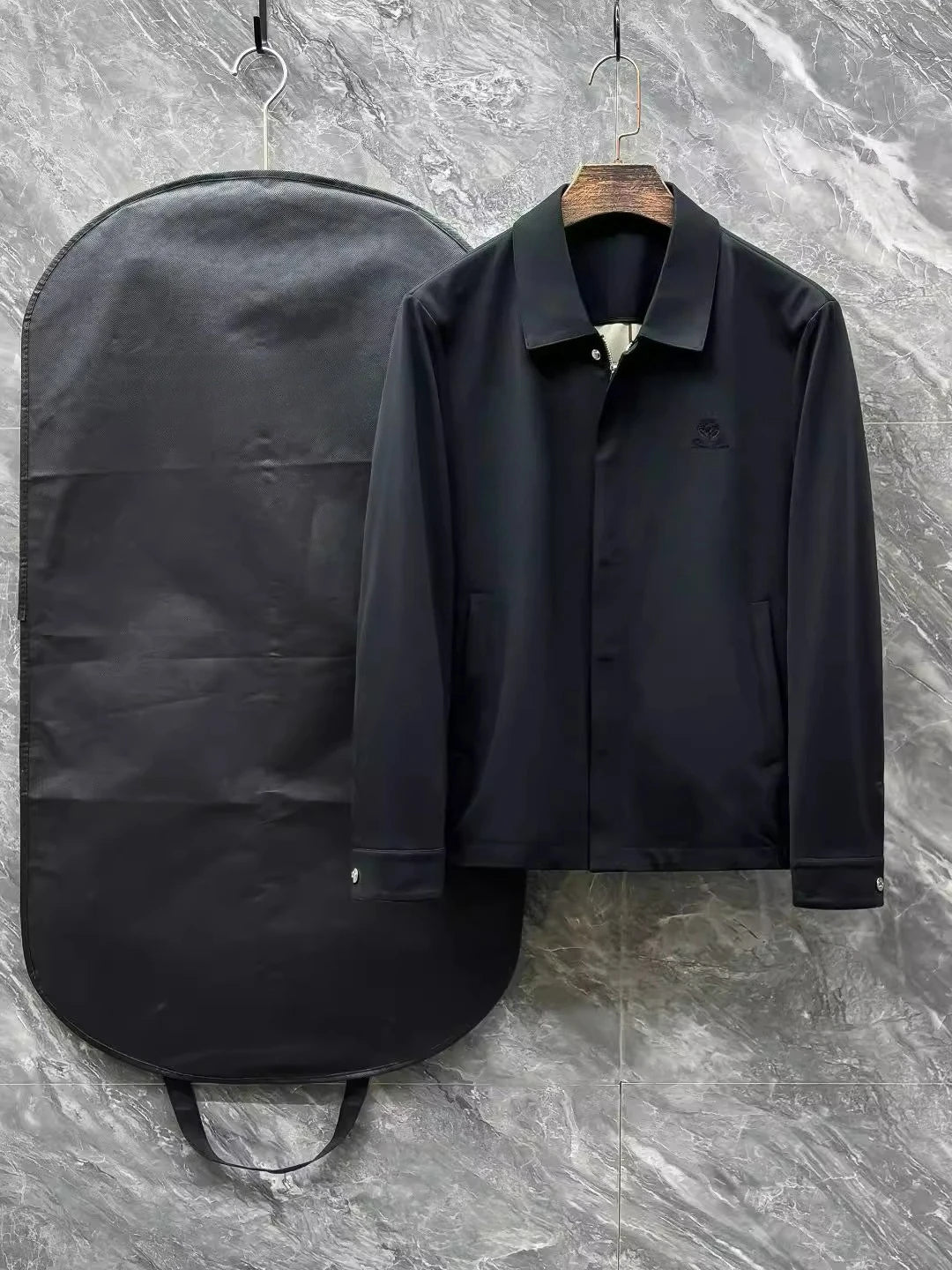 Italian LP old money style men's spring new woven trench coat simple fashion casual old money style jacket