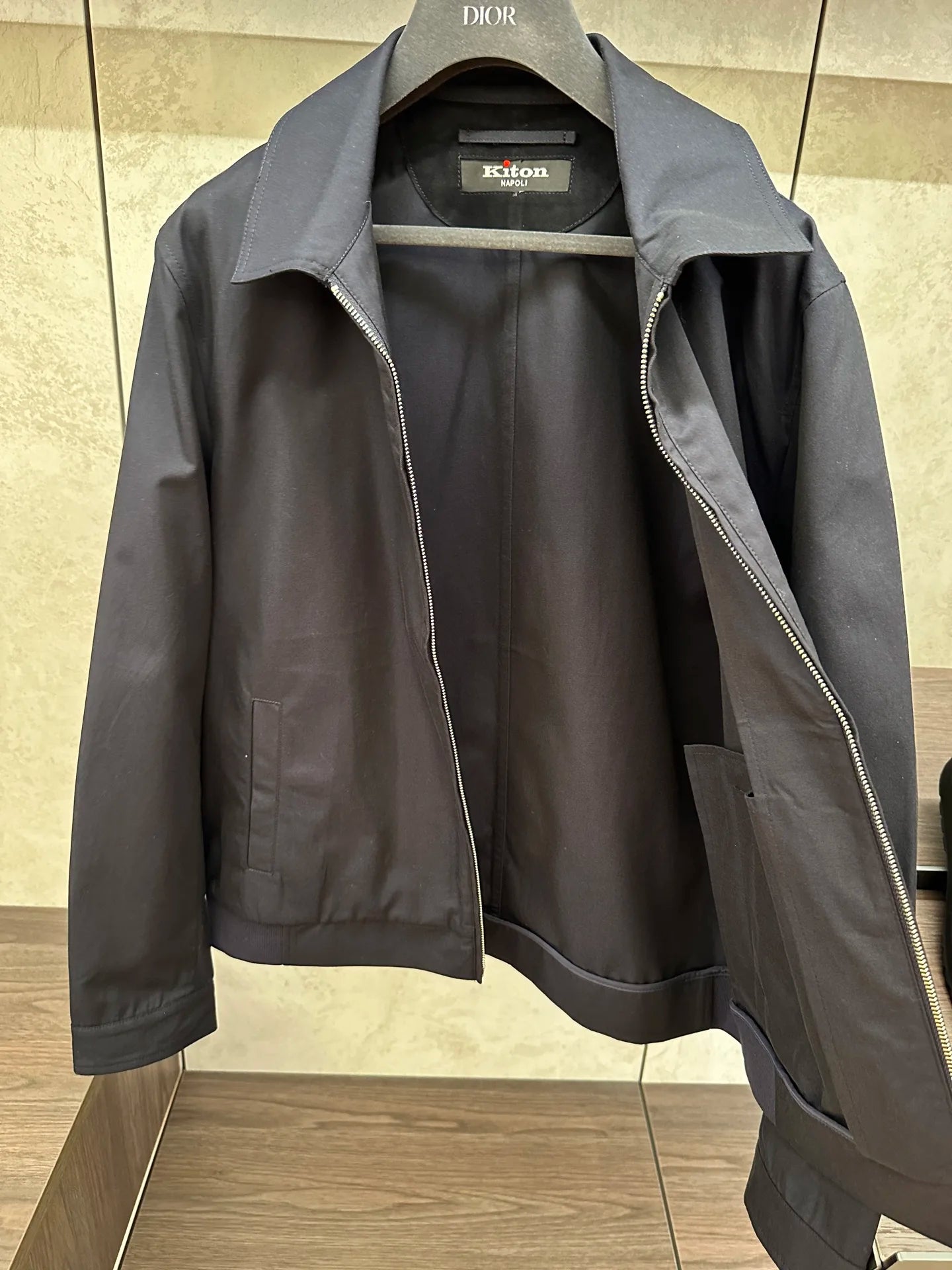 2025 spring new kiton chiton men's long-sleeved flight suit fashion versatile lapel solid color jacket