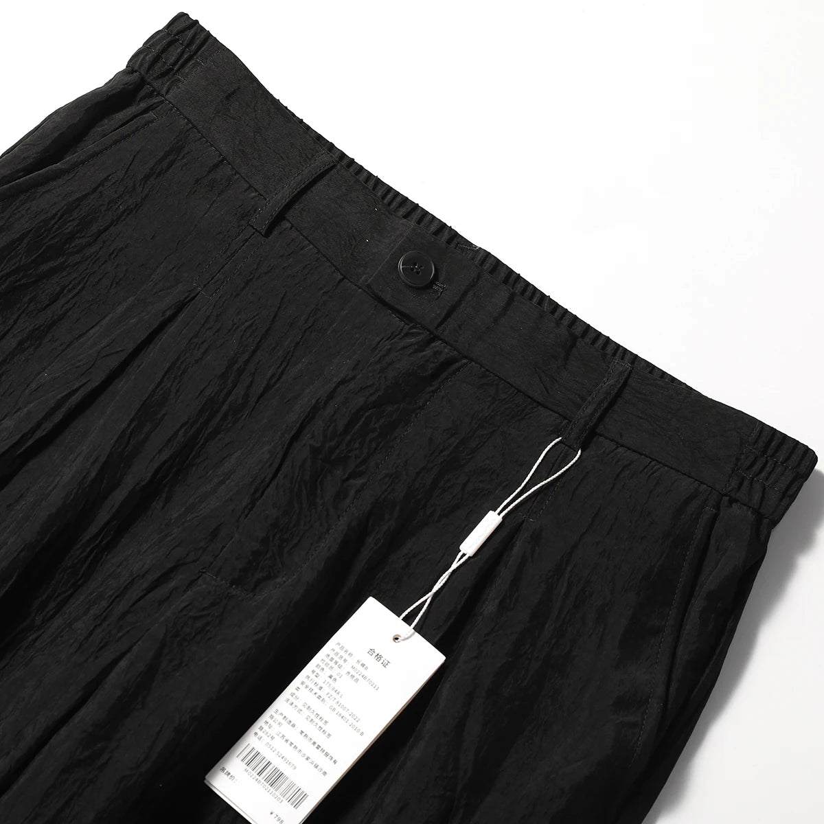 2025 spring and summer new men's light luxury urban outdoor acetate cool breathable wide-leg straight casual pants