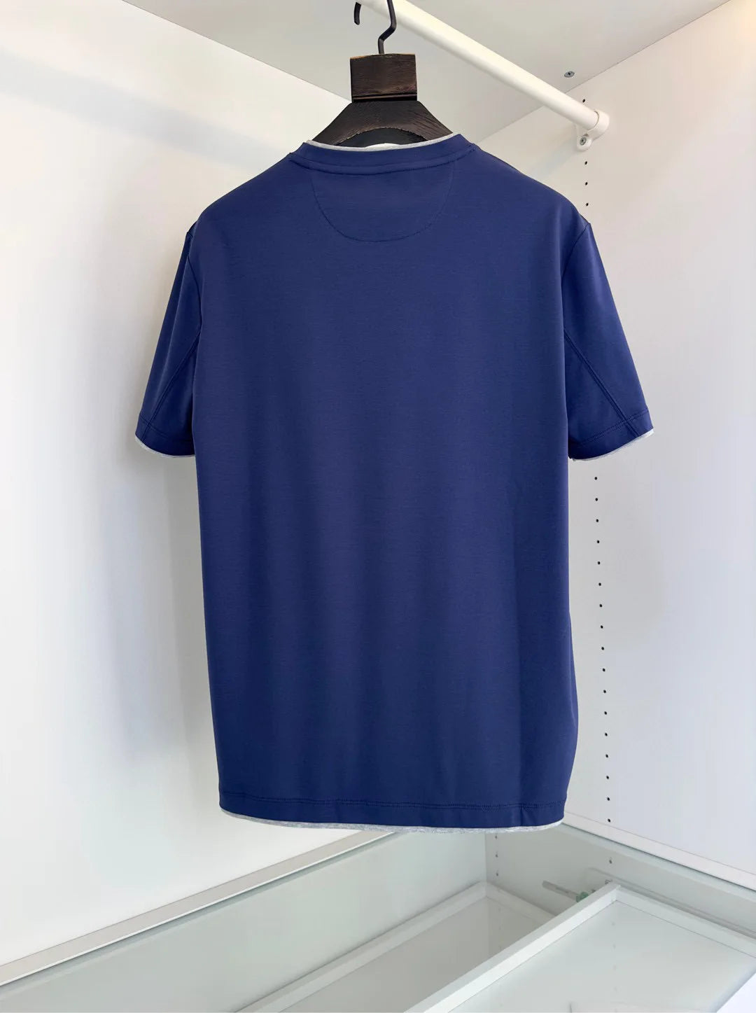 Italy BC men's clothing 25 summer new long-staple cotton breathable fake two fashion casual old money wind short-sleeved T-shirt