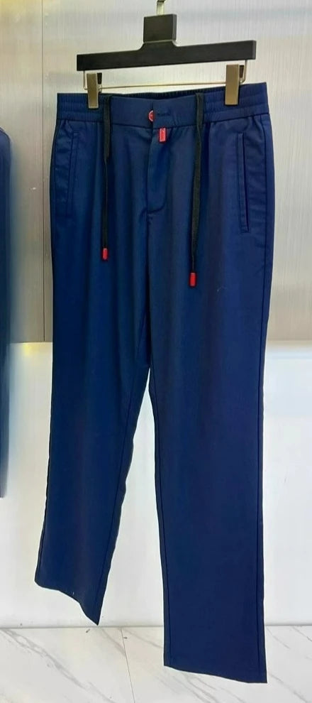 2025 summer new kiton men's lapel short-sleeved shirt simple fashion casual pants shirt set