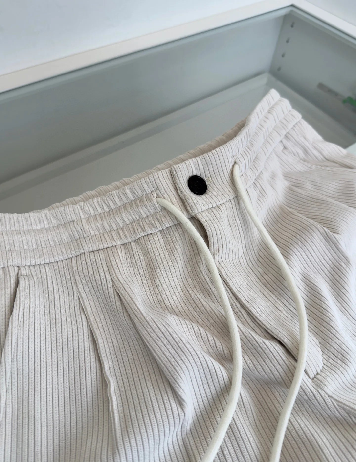 Italy BC spring new corduroy striped solid color versatile fashion old money wind straight casual pants