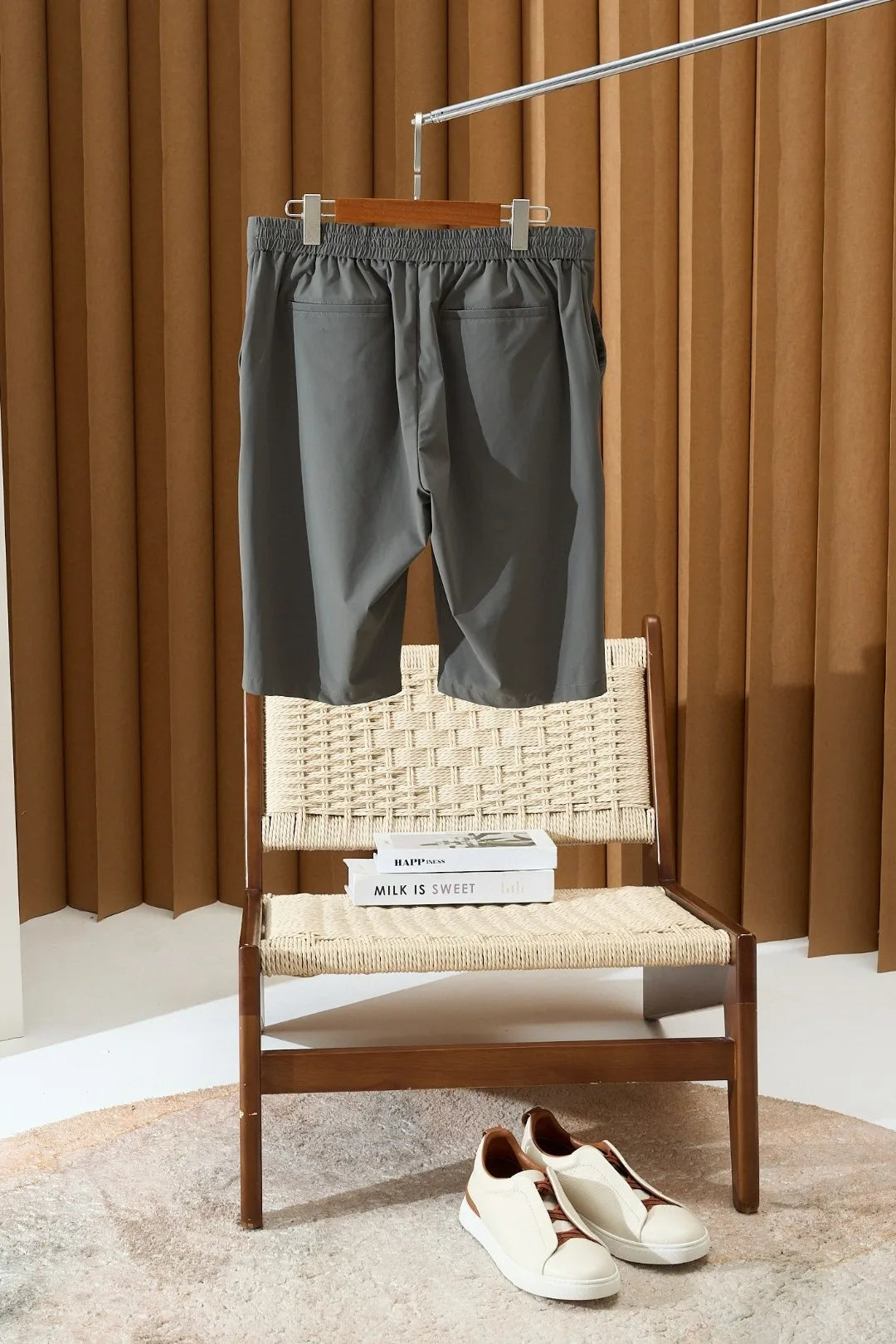 Italian Kiton old money style high version 25 summer six minute straight leg casual quick drying shorts