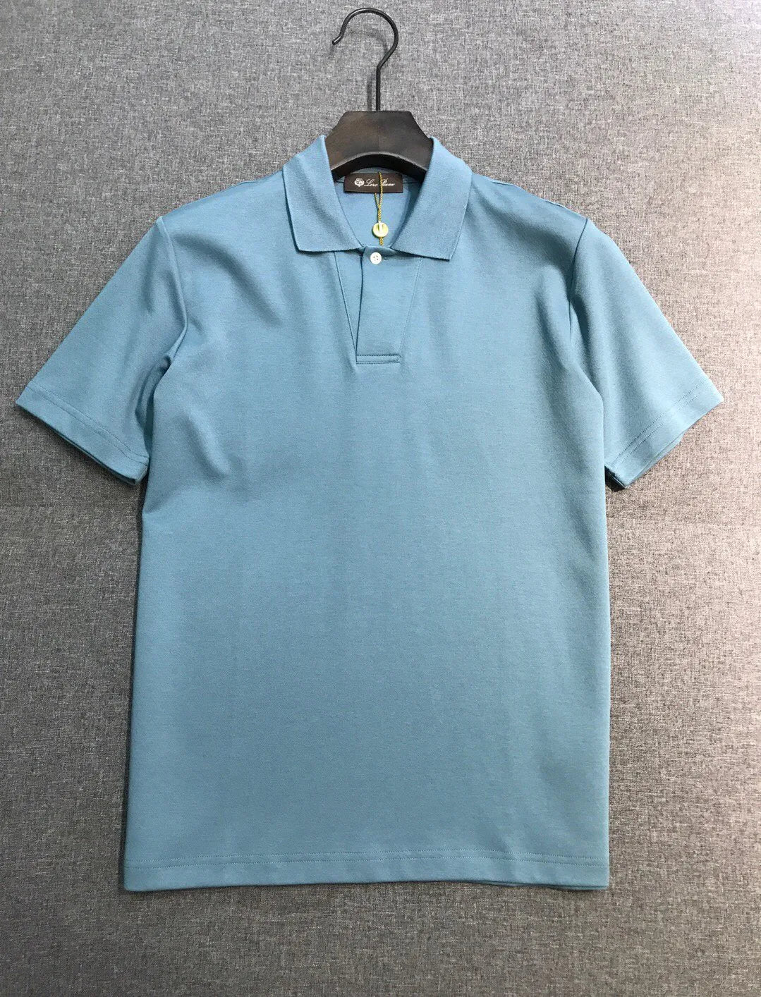 Italian LP old money style light luxury men's summer simple business casual lapel short sleeved polo shirt