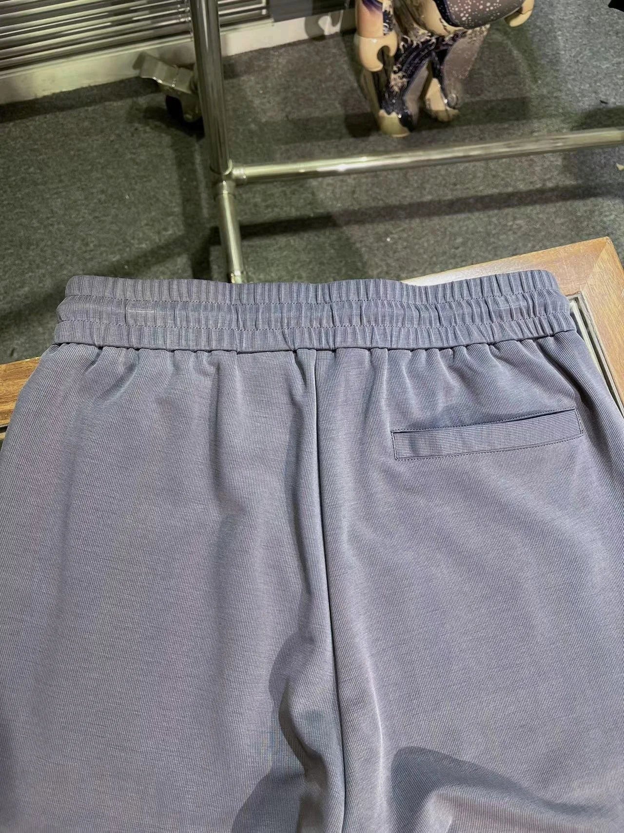 Italy BC men's summer new woven breathable fabric fashion old money style men's thin straight casual pants